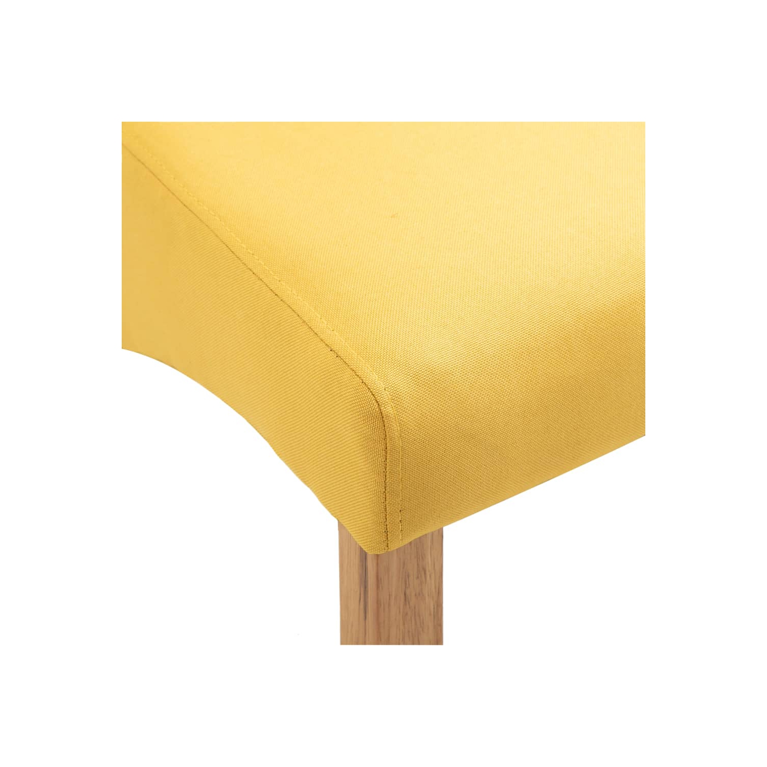 vidaXL Dining Chairs 4 pcs Yellow Fabric