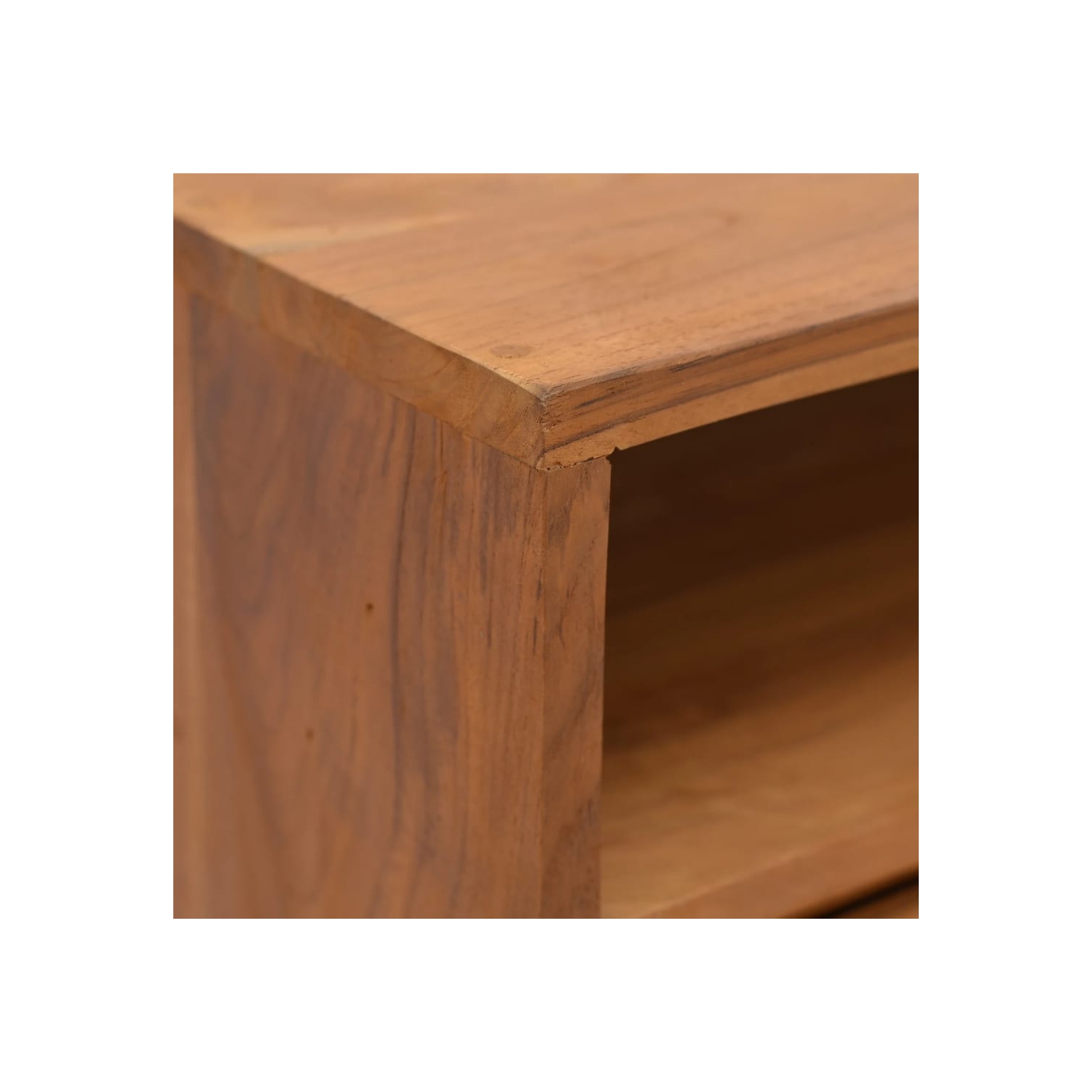 vidaXL Console Table 31.5"x11.8"x31.5" Solid Teak Wood