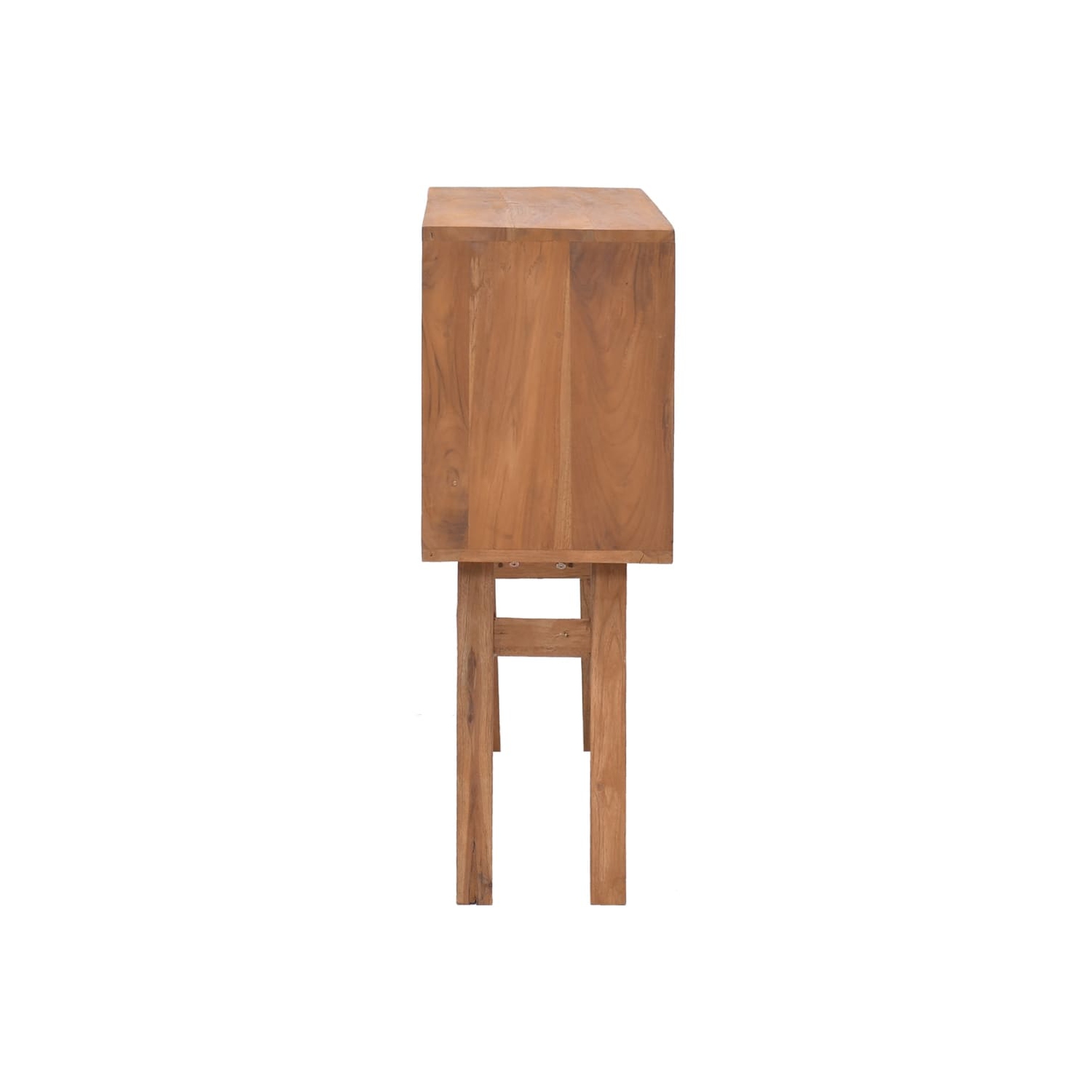 vidaXL Console Table 31.5"x11.8"x31.5" Solid Teak Wood