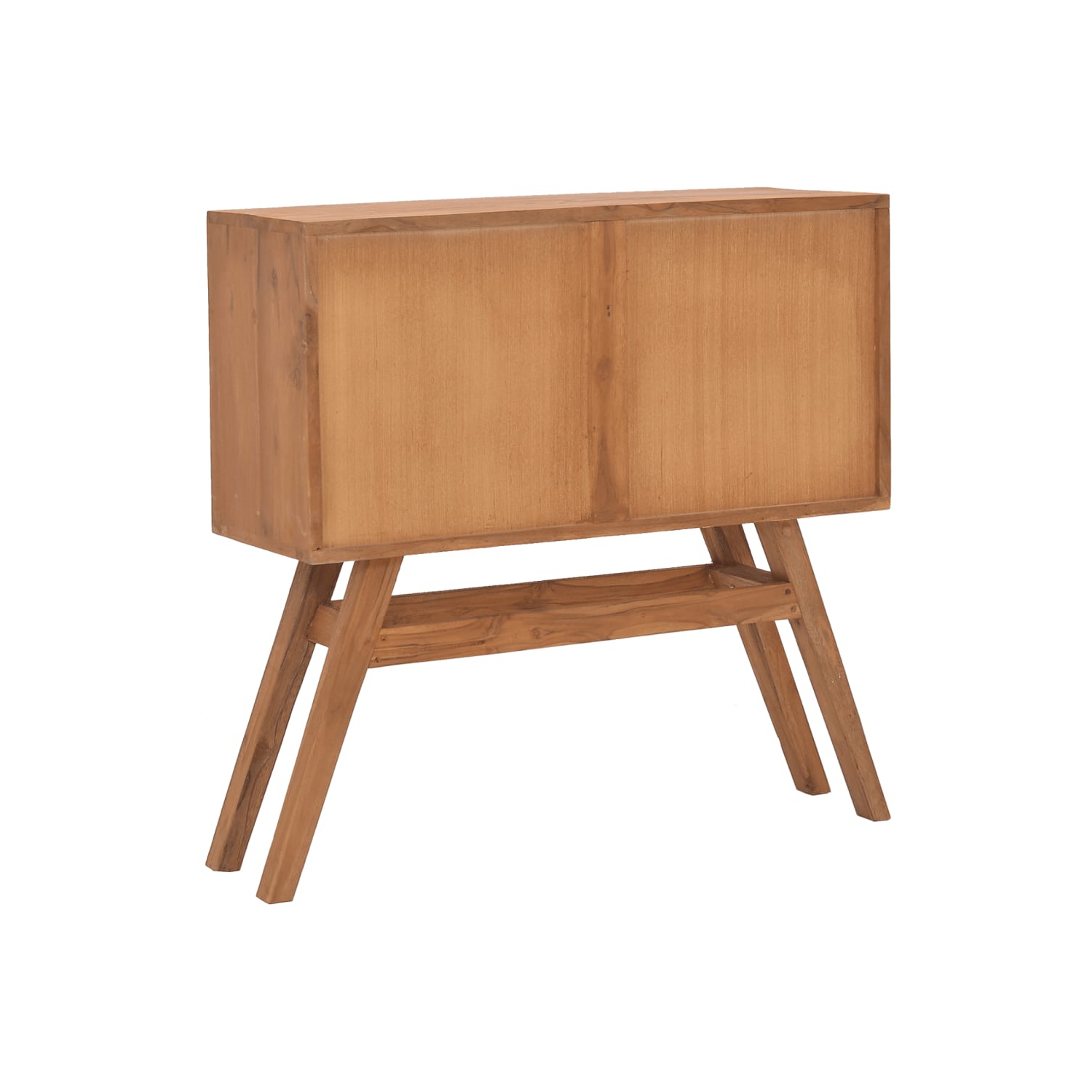 vidaXL Console Table 31.5"x11.8"x31.5" Solid Teak Wood