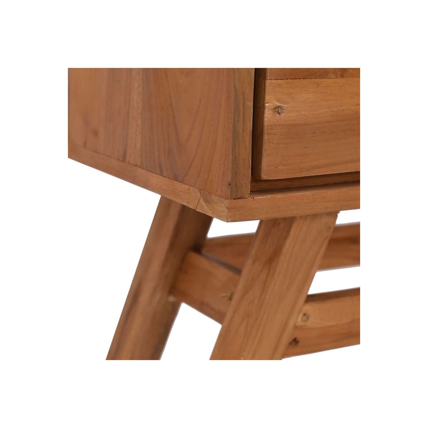 vidaXL Console Table 31.5"x11.8"x31.5" Solid Teak Wood