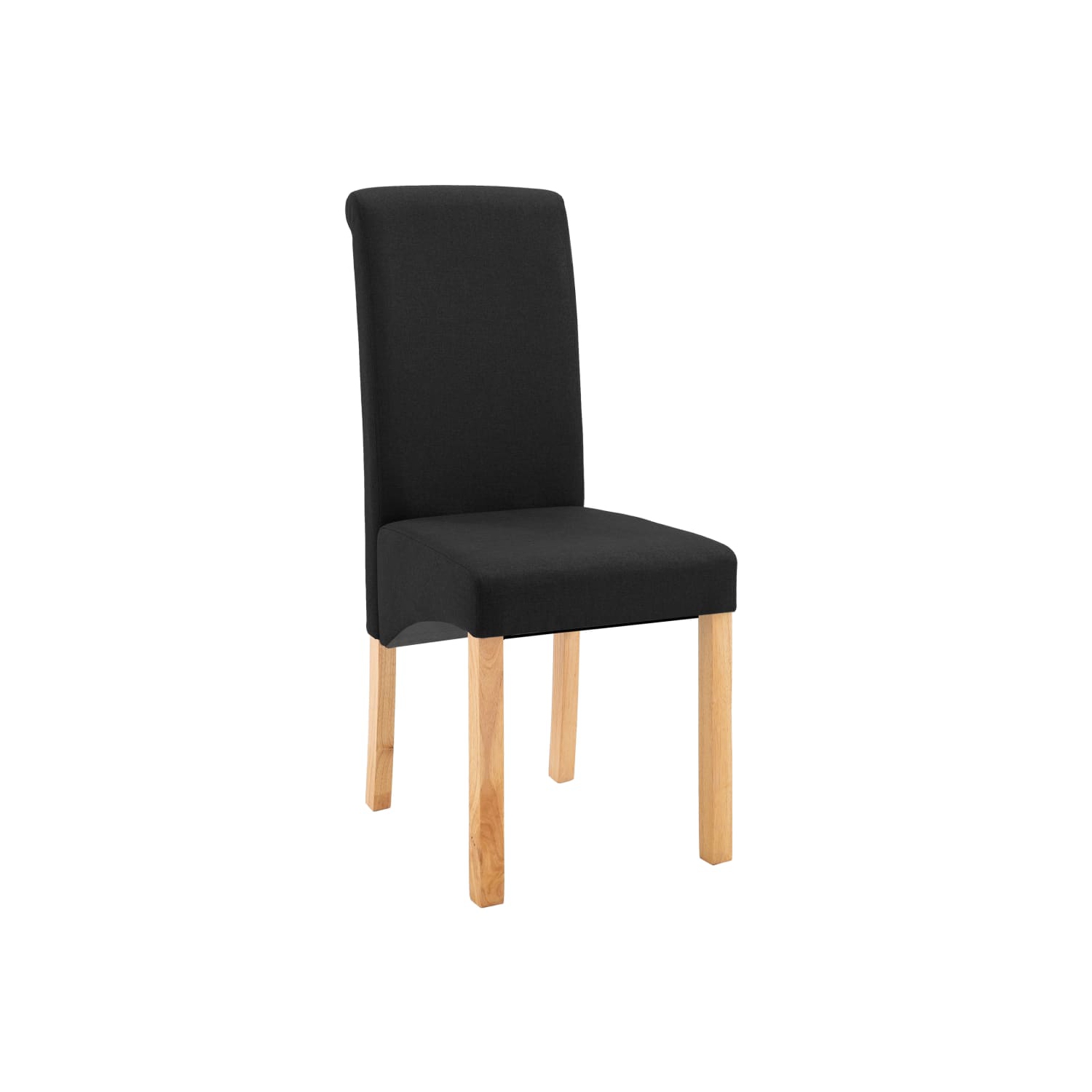 vidaXL Dining Chairs 4 pcs Black Fabric