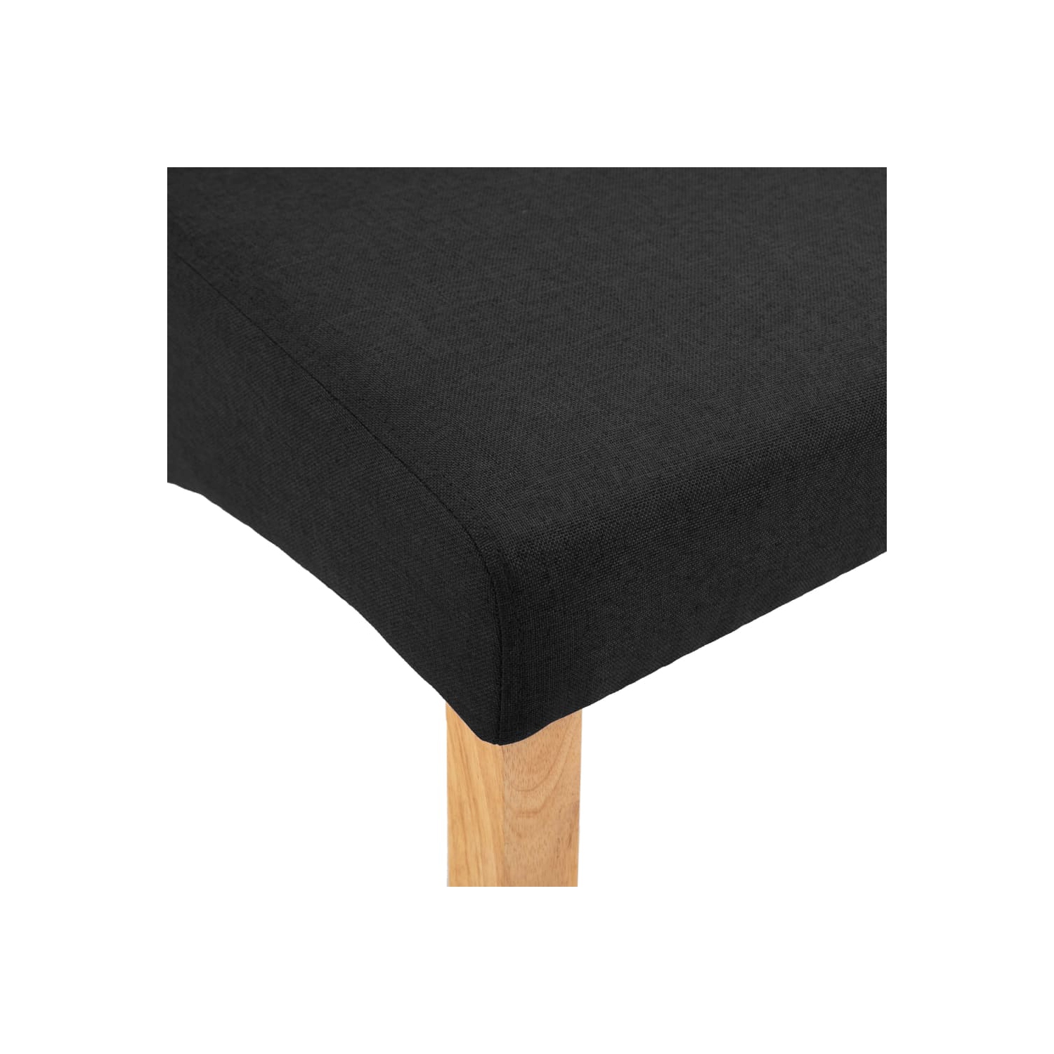 vidaXL Dining Chairs 4 pcs Black Fabric