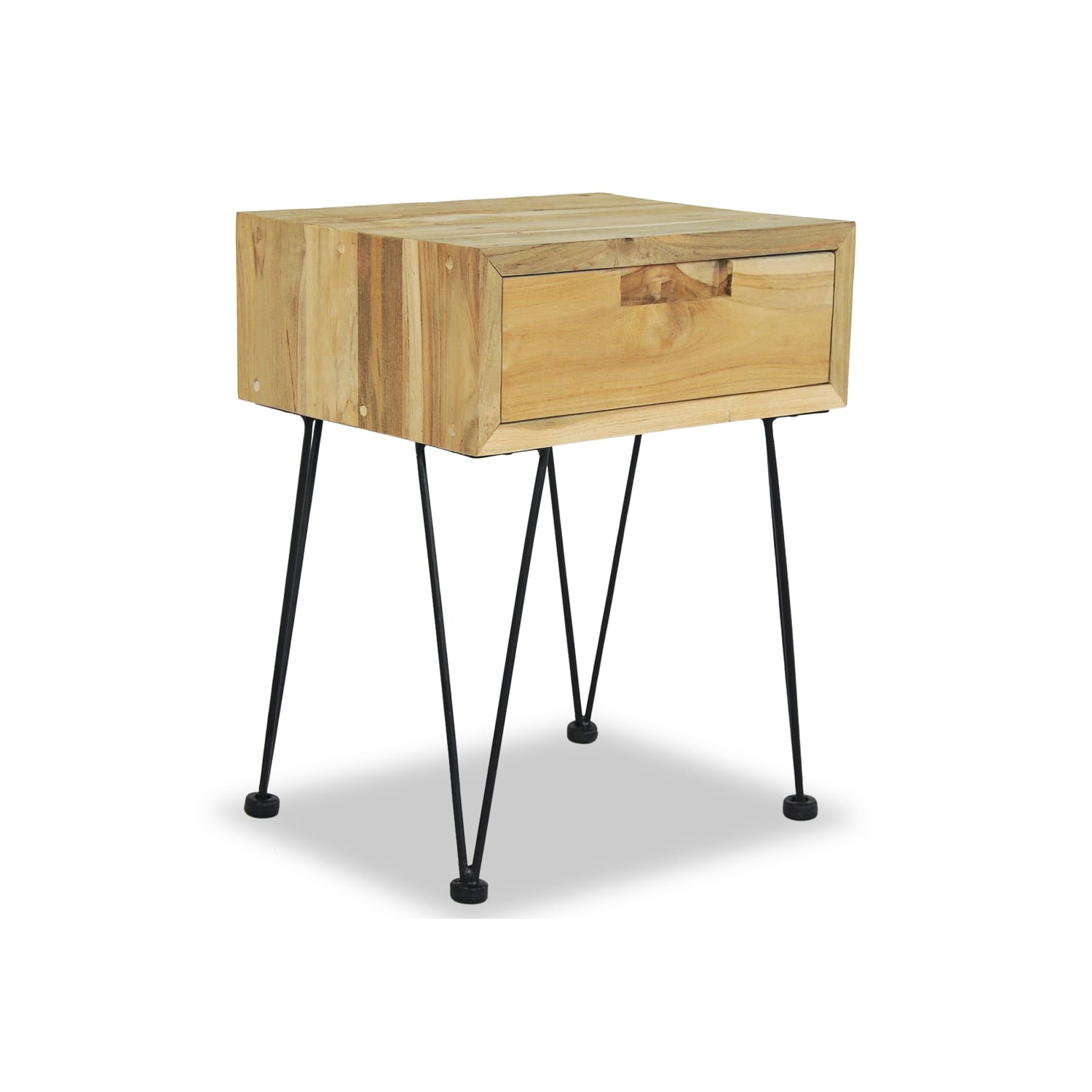 vidaXL Bedside Cabinets 2 pcs 15.7"x11.8"x19.7" Solid Teak