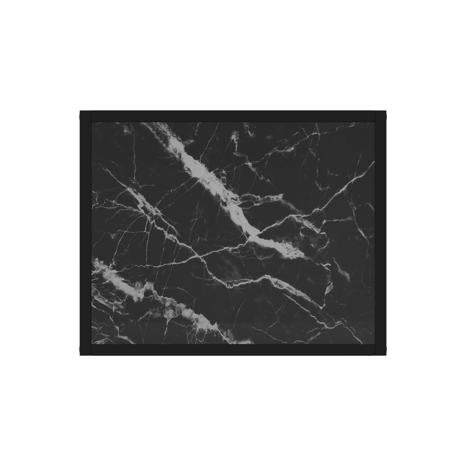 vidaXL Console Table Black 19.7"x15.7"x15.7" Tempered Glass