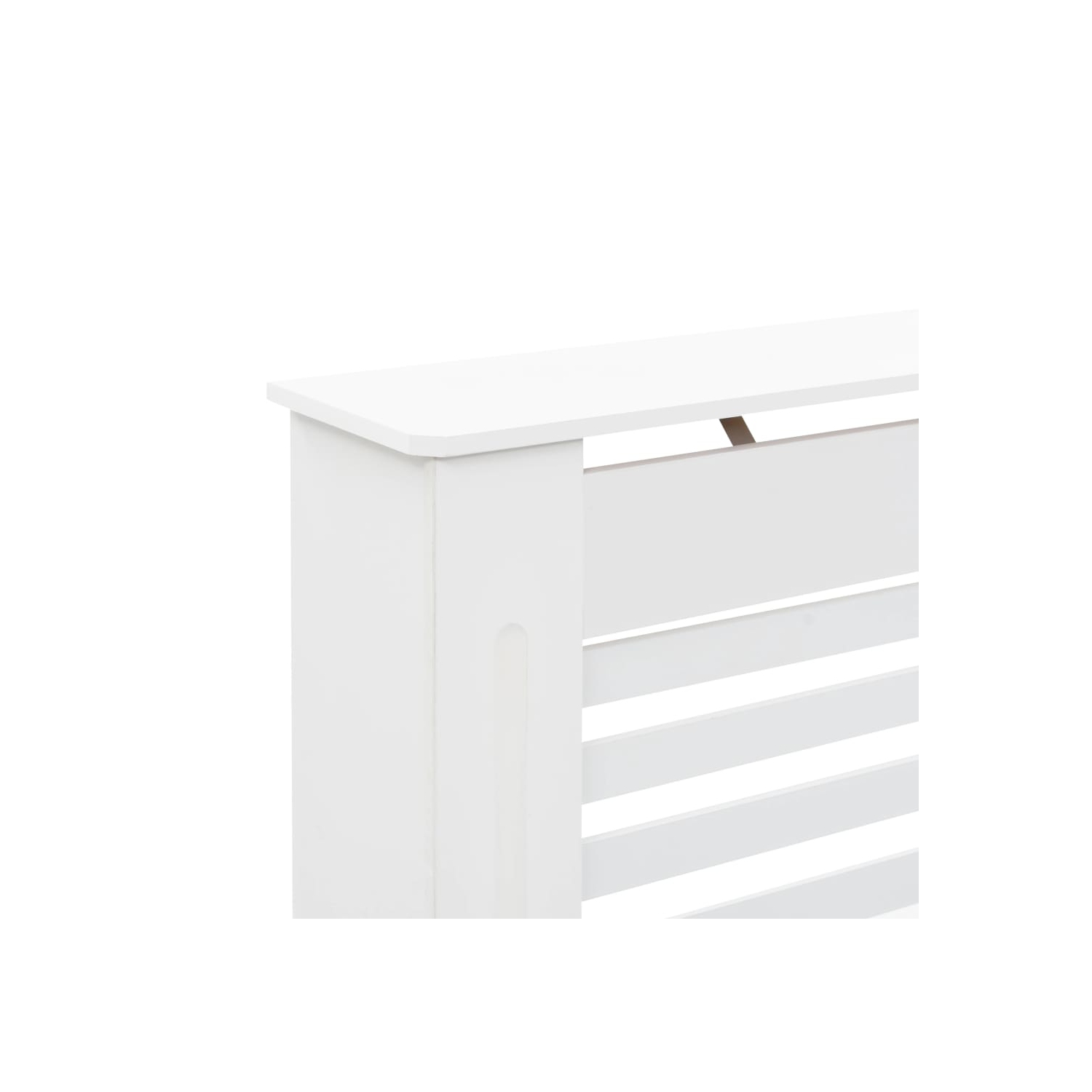 vidaXL Radiator Covers 2 pcs White 44.1"x7.5"x32.1" MDF