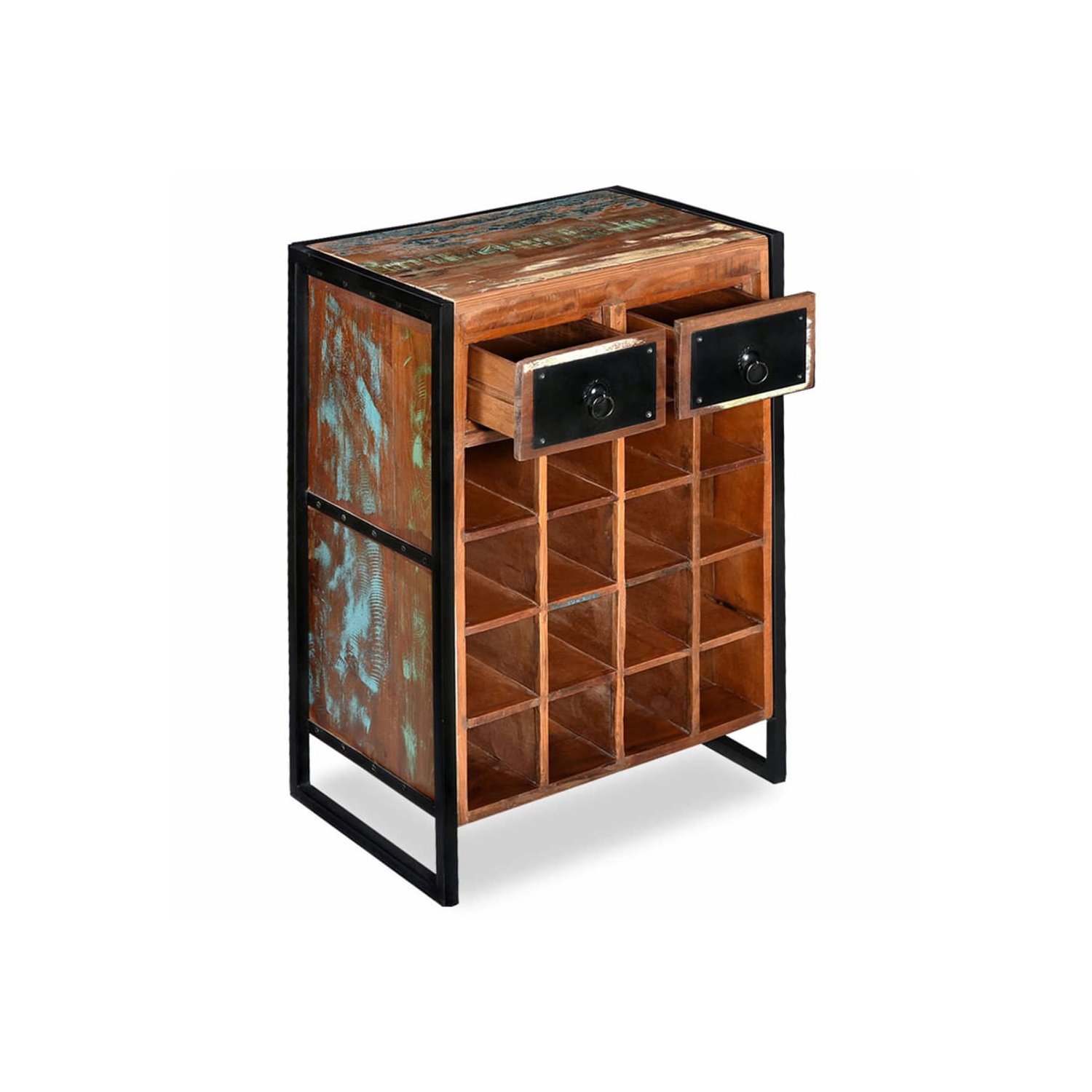 vidaXL Wine Rack for 16 Bottles Solid Reclaimed Wood