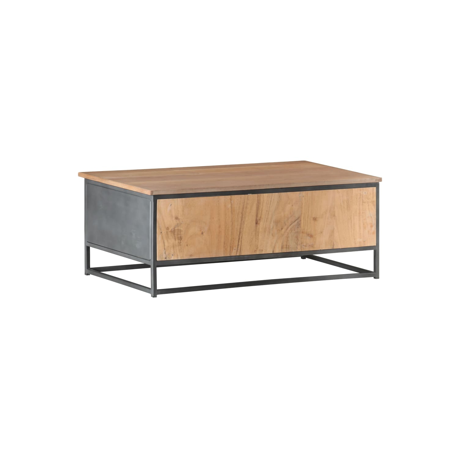 vidaXL Coffee Table Gray 35.4"x19.7"x13.8" Solid Acacia Wood