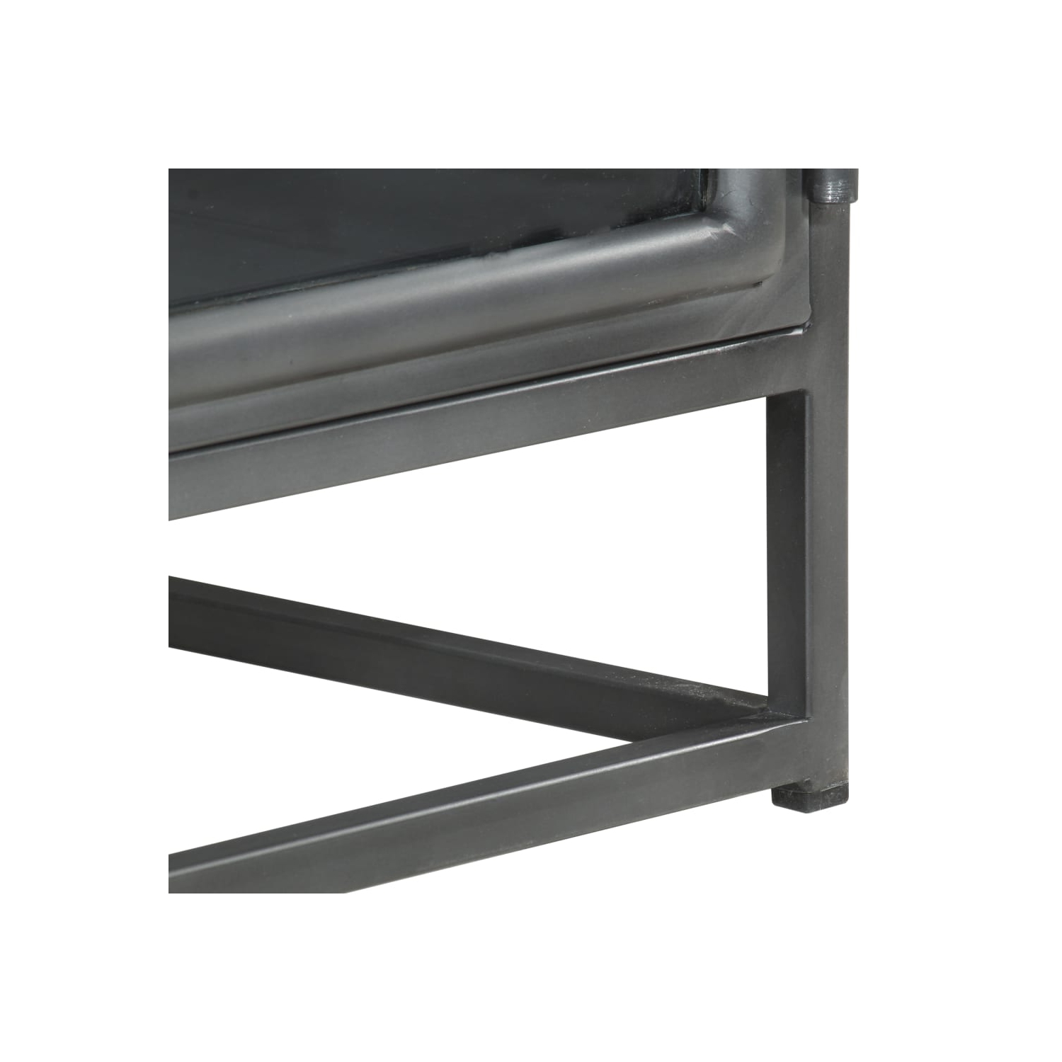 vidaXL Coffee Table Gray 35.4"x19.7"x13.8" Solid Acacia Wood