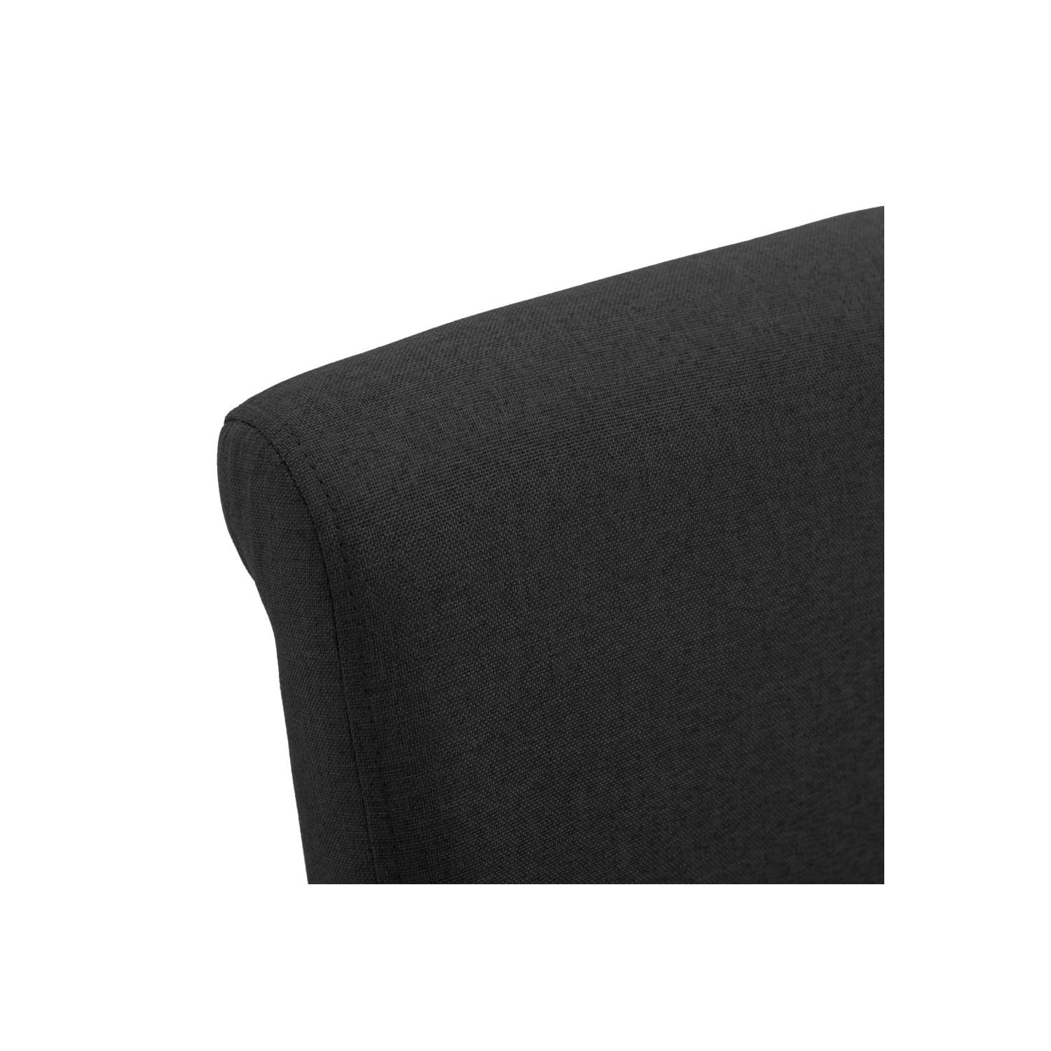 vidaXL Dining Chairs 2 pcs Black Fabric