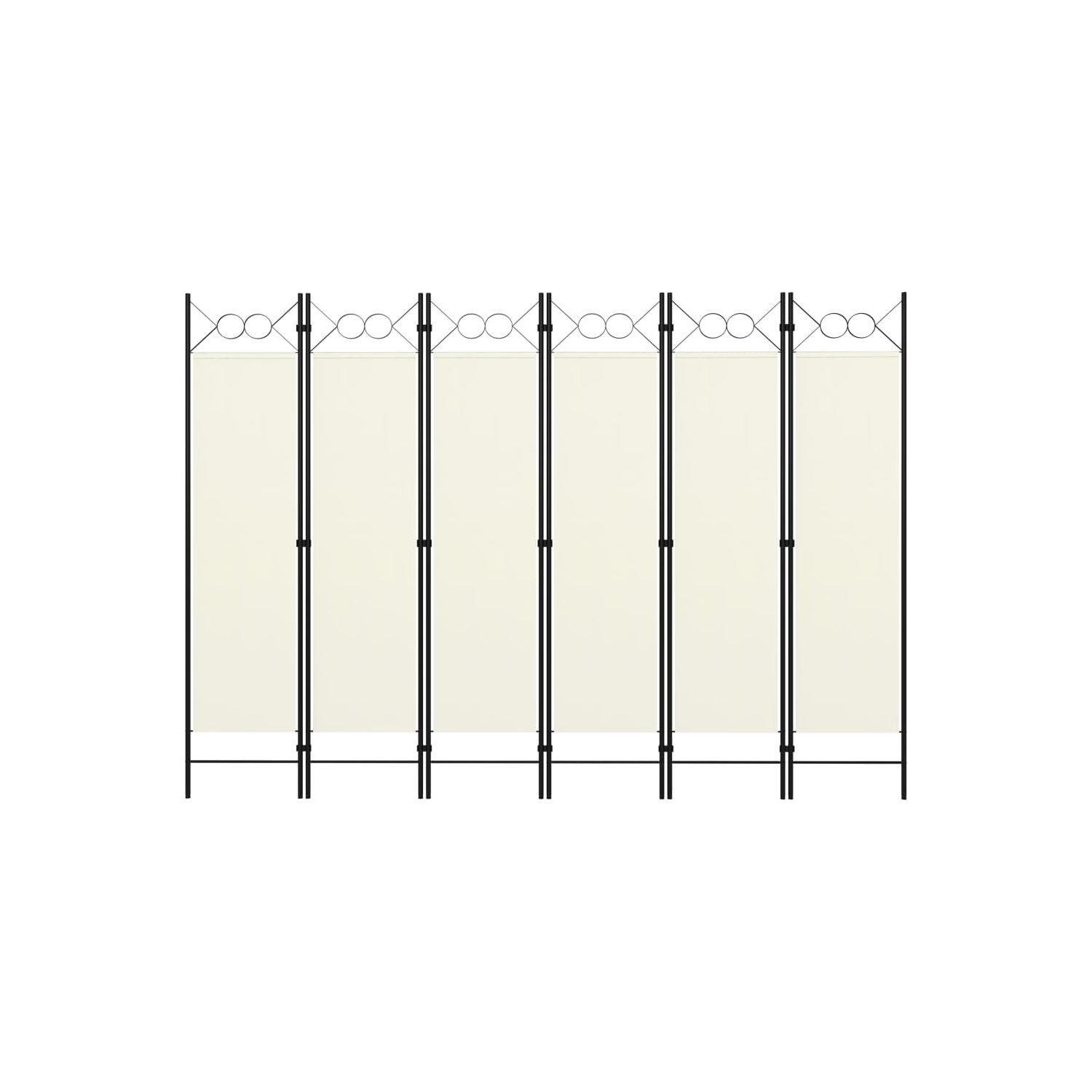 Panneau séparateur de pièce à 6 panneaux blanc crème VidaXL 94.5 x 709 po