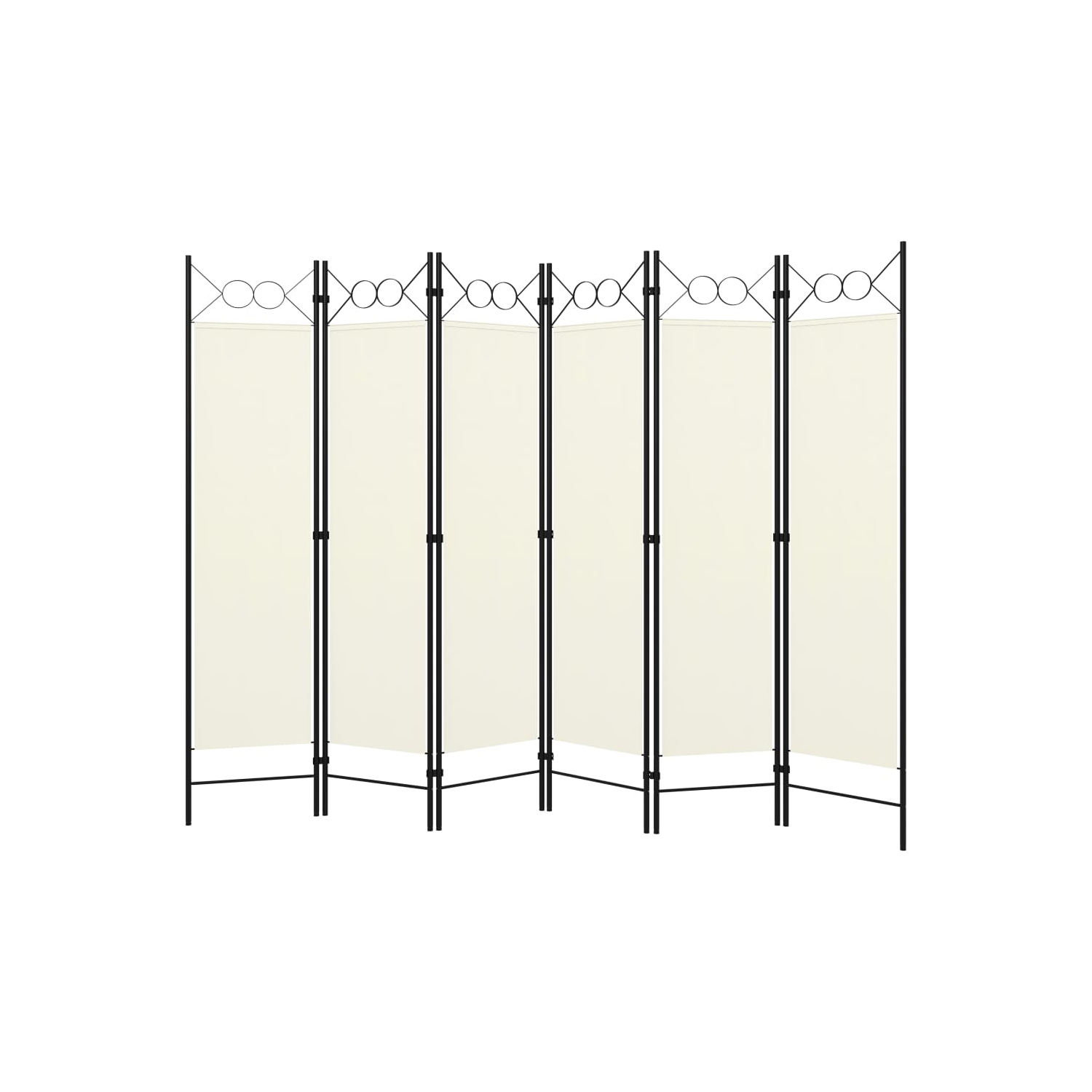 Panneau séparateur de pièce à 6 panneaux blanc crème VidaXL 94.5 x 709 po