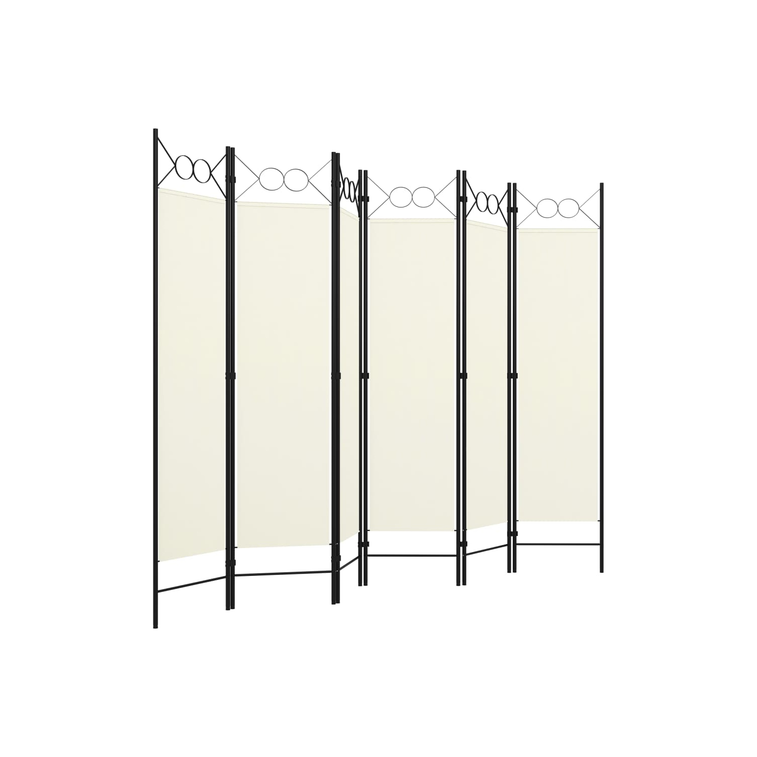 Panneau séparateur de pièce à 6 panneaux blanc crème VidaXL 94.5 x 709 po