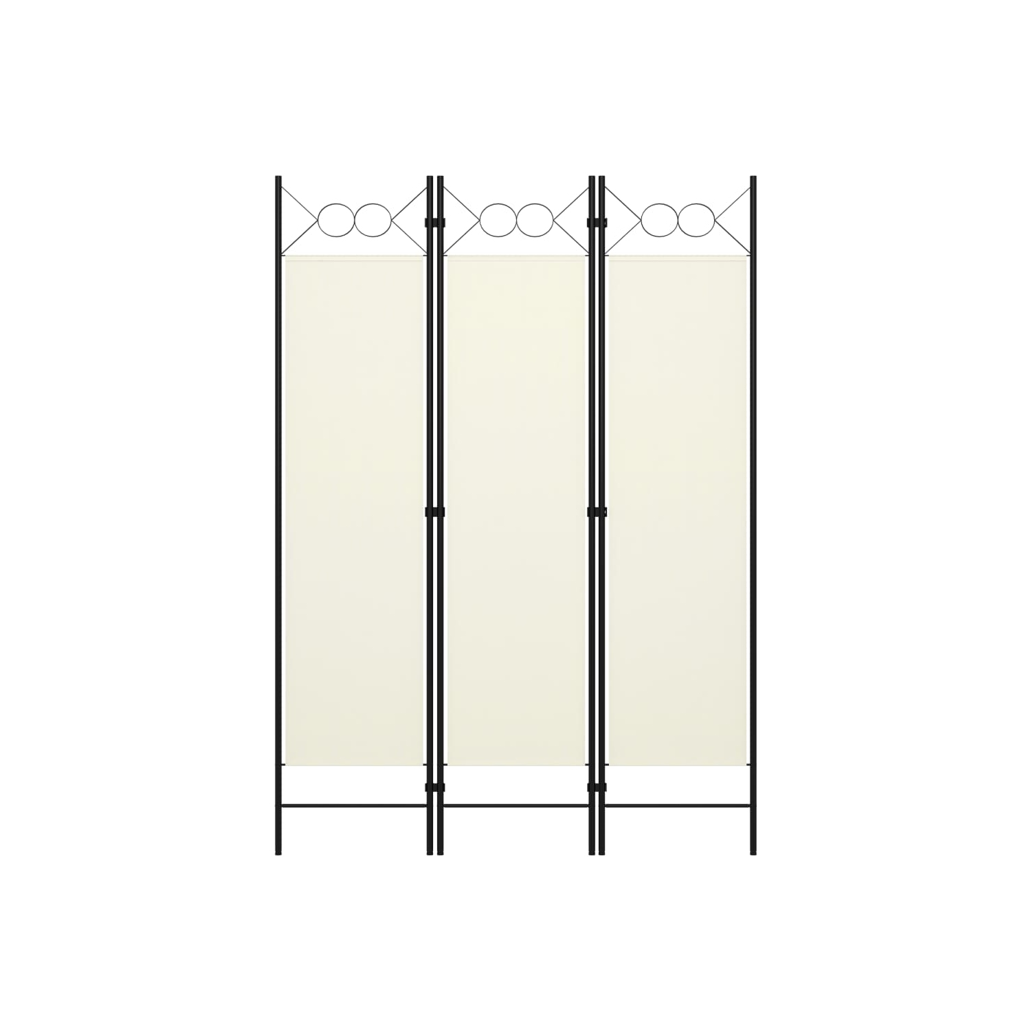 vidaXL 3-Panel Room Divider Cream White 47.2"x70.9"