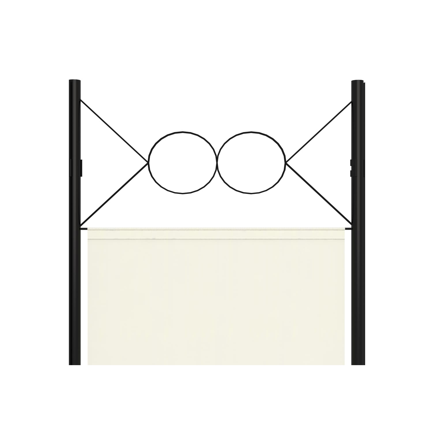 vidaXL 3-Panel Room Divider Cream White 47.2"x70.9"