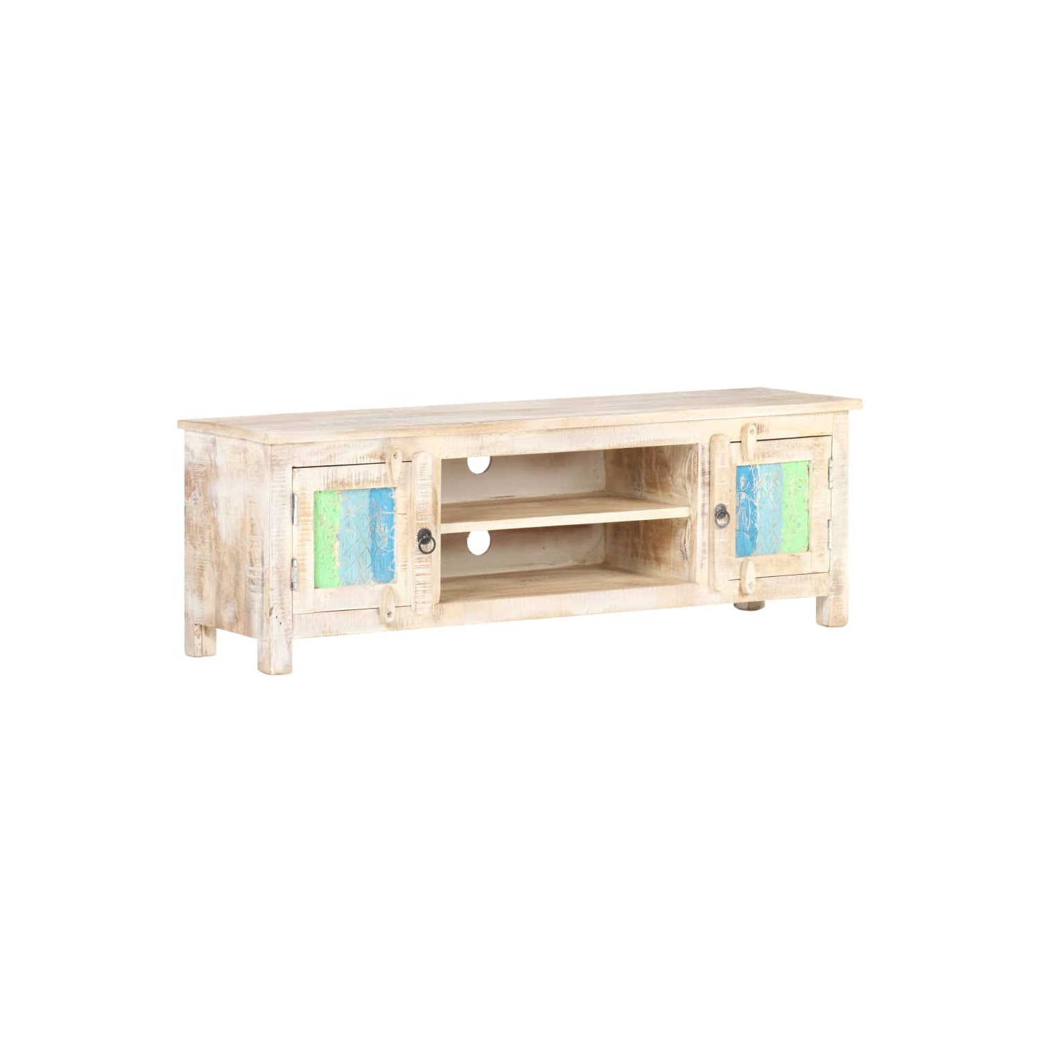 vidaXL TV Cabinet 47.2"x11.8"x15.7" Rough Acacia Wood