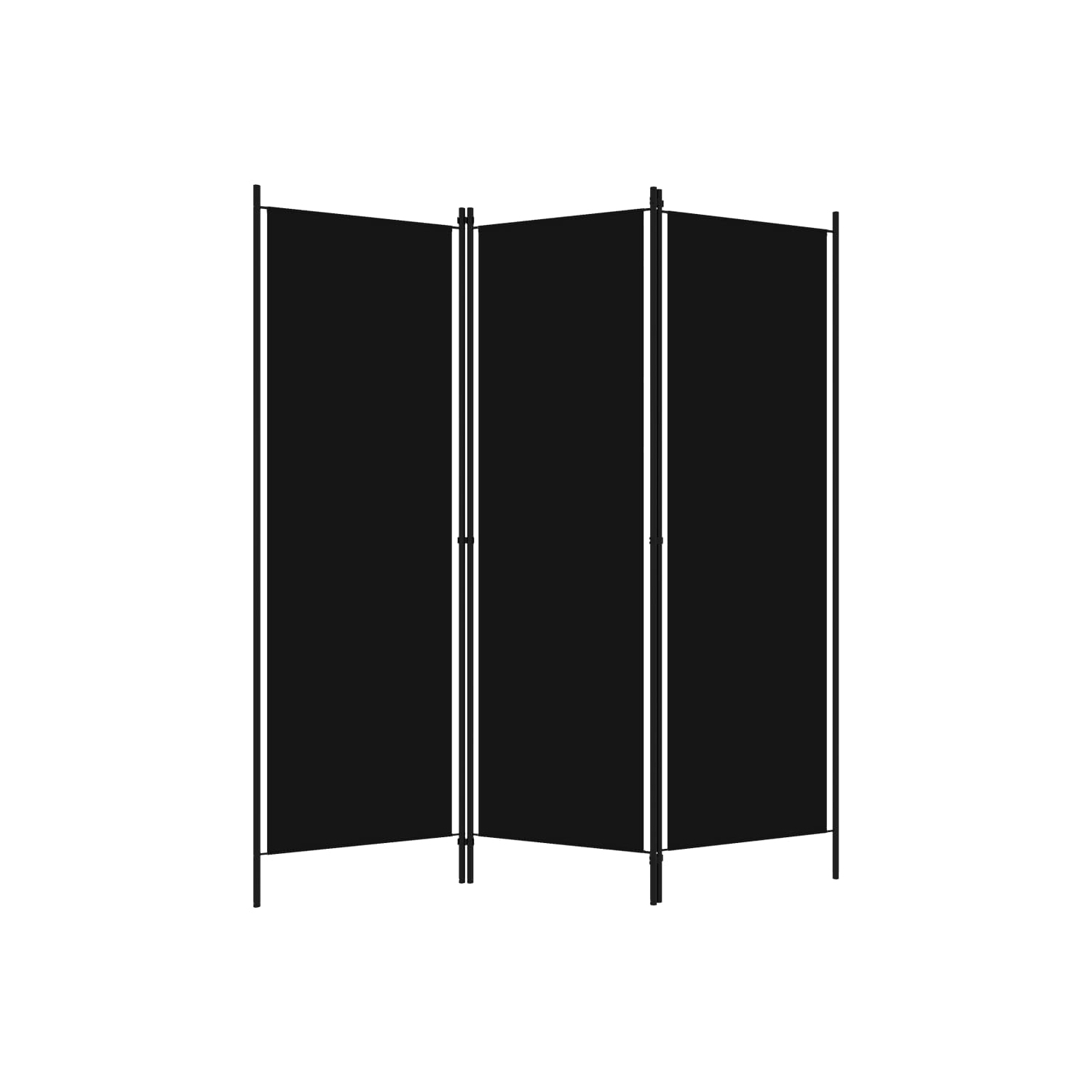 Panneau de séparation vidaXL à 3 panneaux, noir, 59.1 x 709 po