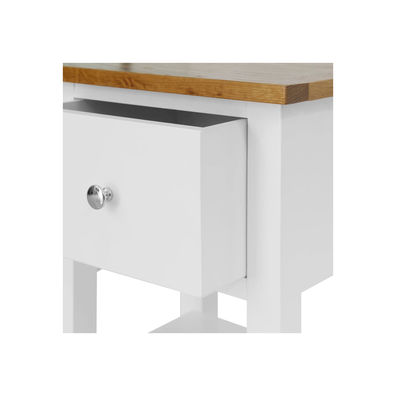 vidaXL Nightstand 14.2"x11.8"x18.5" Solid Oak Wood