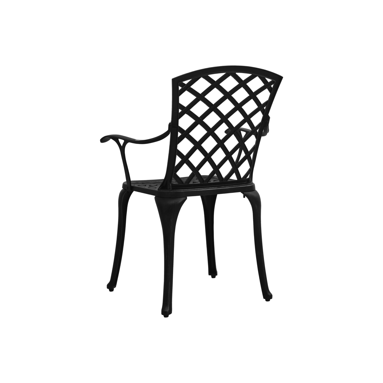 vidaXL Patio Chairs 2 pcs Cast Aluminum Black