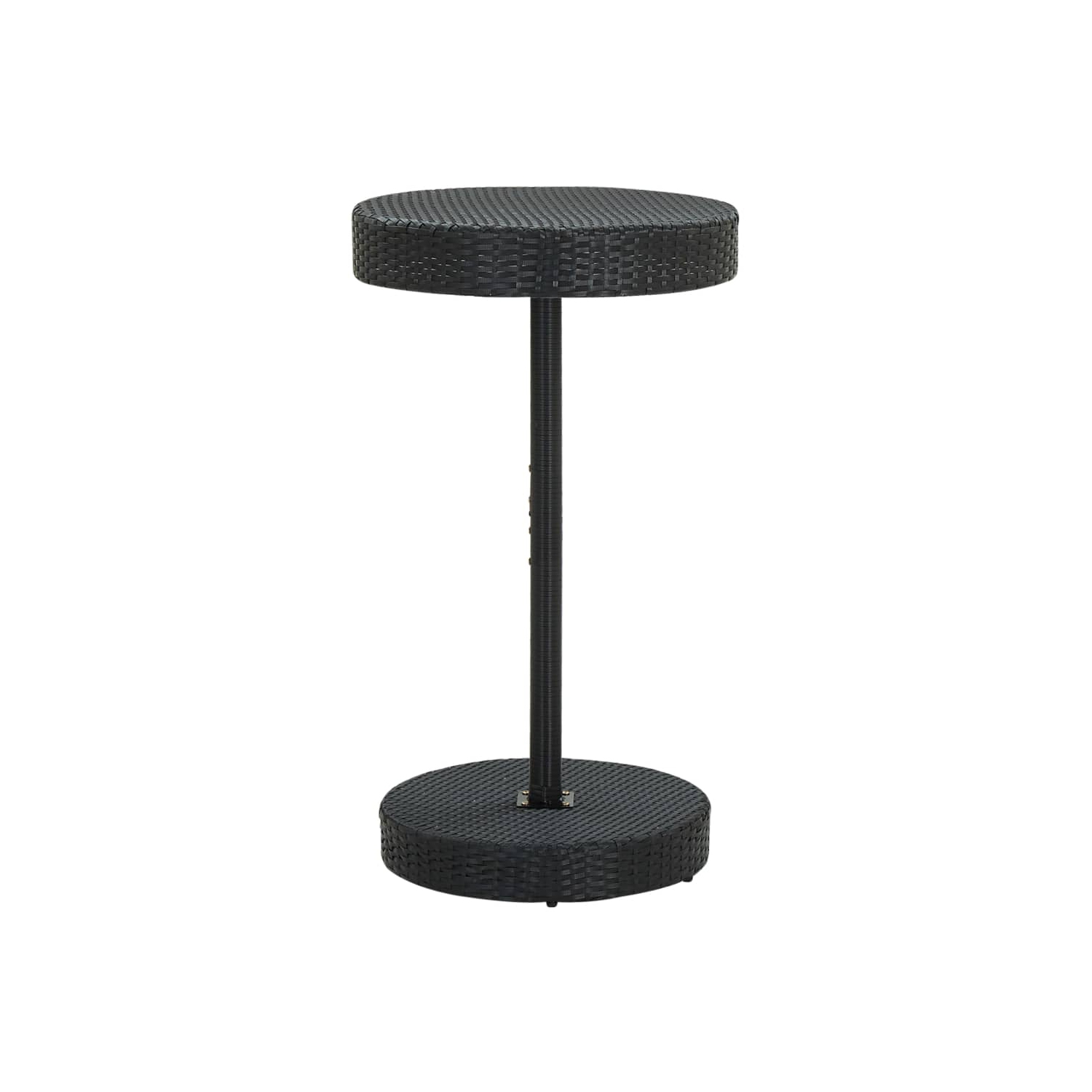 vidaXL Patio Table Black 23.8"x41.7" Poly Rattan