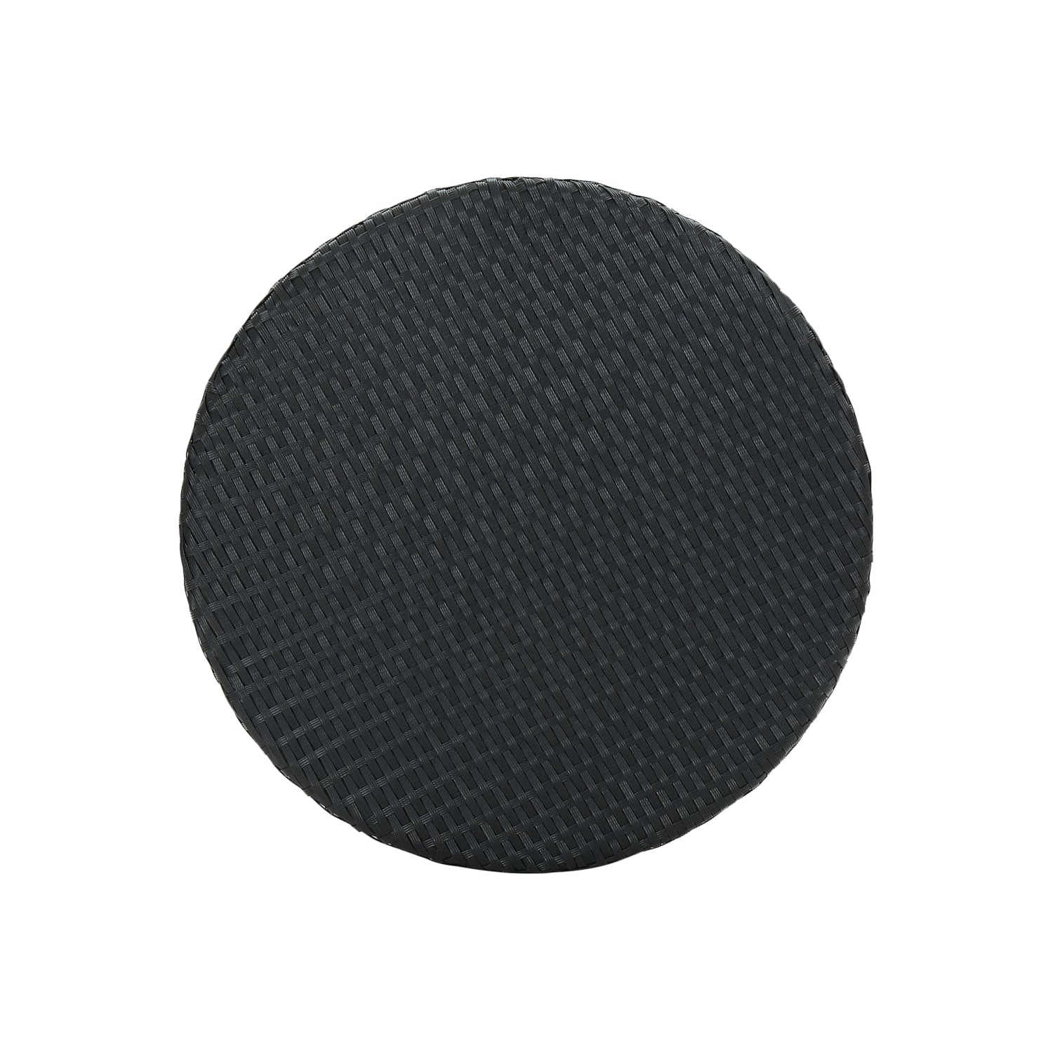 vidaXL Patio Table Black 23.8"x41.7" Poly Rattan