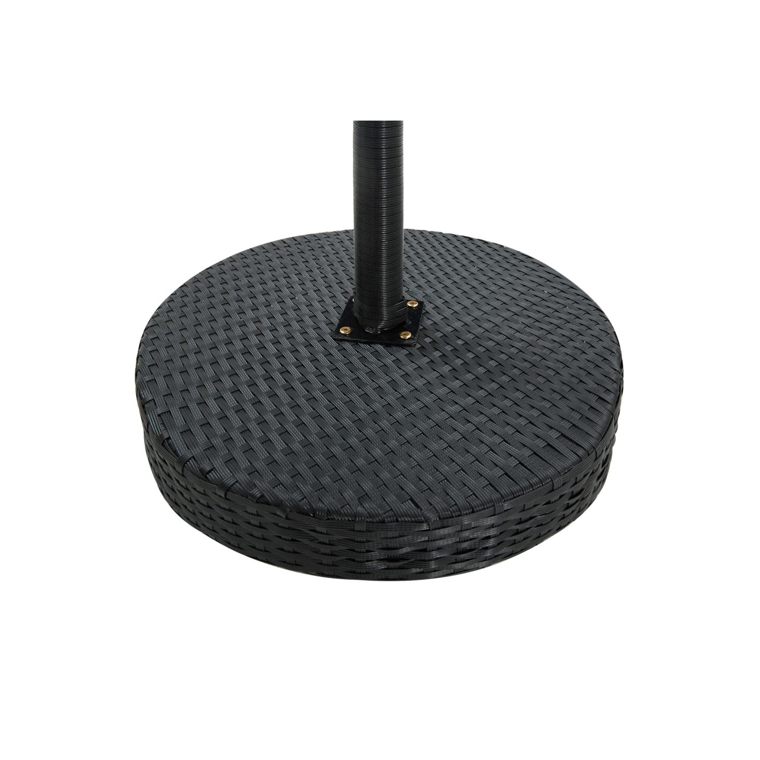 vidaXL Patio Table Black 23.8"x41.7" Poly Rattan