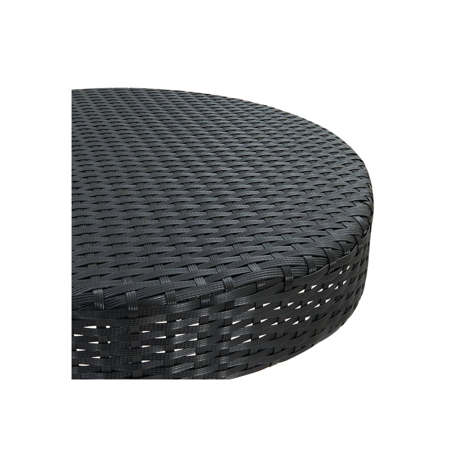 vidaXL Patio Table Black 23.8"x41.7" Poly Rattan