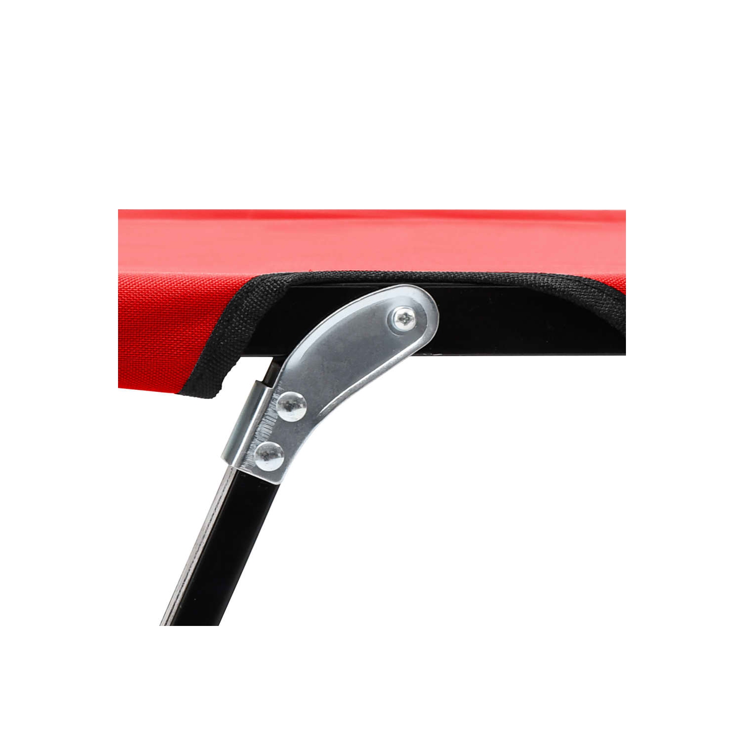 vidaXL Two Person Folding Sun Lounger Red Steel