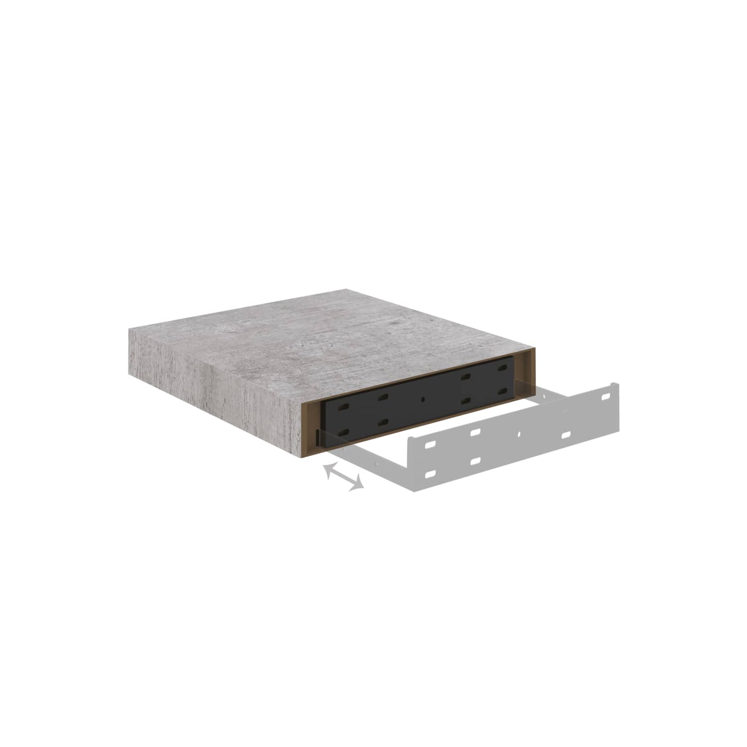 vidaXL Floating Wall Shelf Concrete Gray 9.1"x9.3"x1.5" MDF