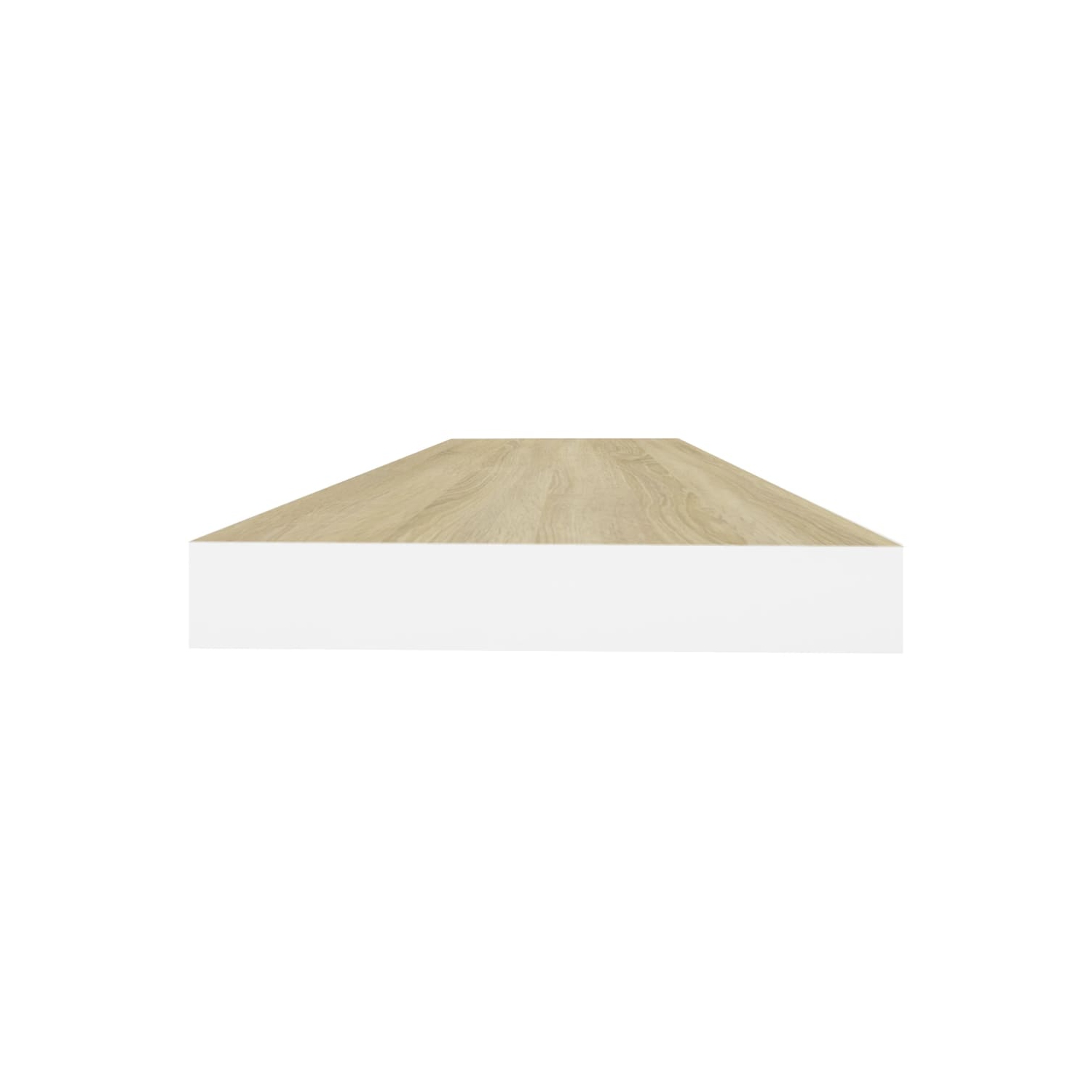 vidaXL Floating Wall Shelves 2 pcs Oak and White 31.5"x9.3"x1.5" MDF