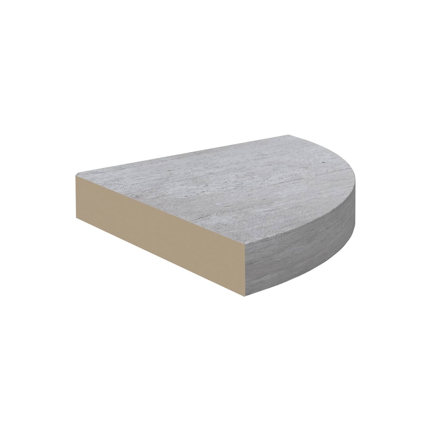 vidaXL Wall Corner Shelf Concrete Gray 9.8"x9.8"x1.4" MDF