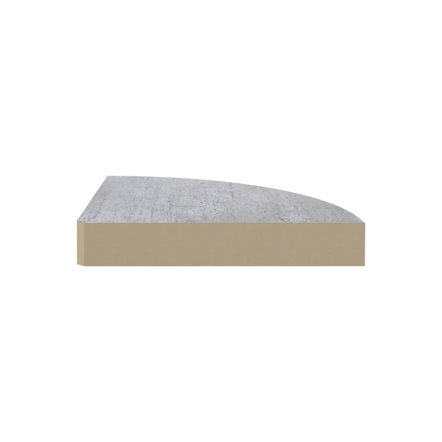 vidaXL Wall Corner Shelf Concrete Gray 9.8"x9.8"x1.4" MDF
