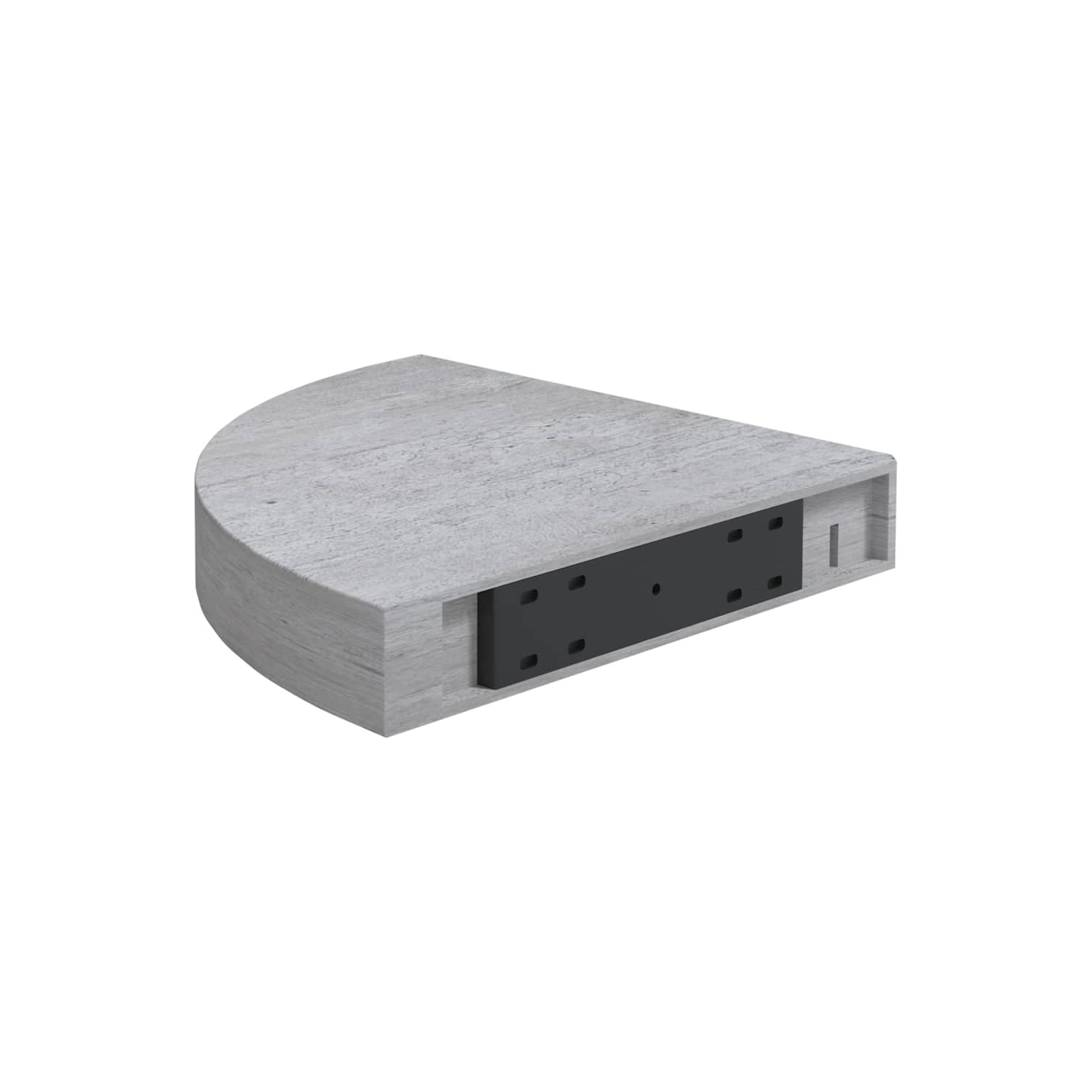 vidaXL Wall Corner Shelf Concrete Gray 9.8"x9.8"x1.4" MDF