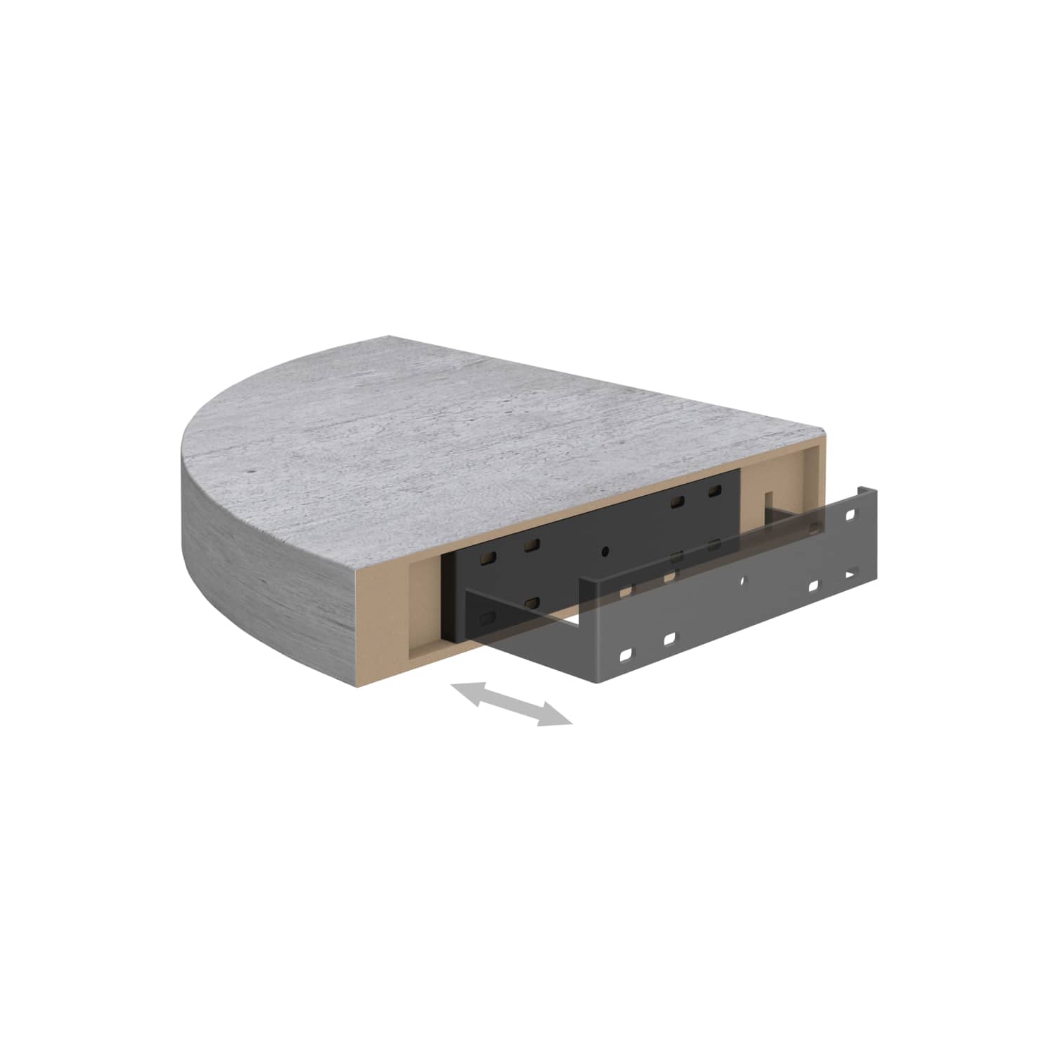 vidaXL Wall Corner Shelf Concrete Gray 9.8"x9.8"x1.4" MDF