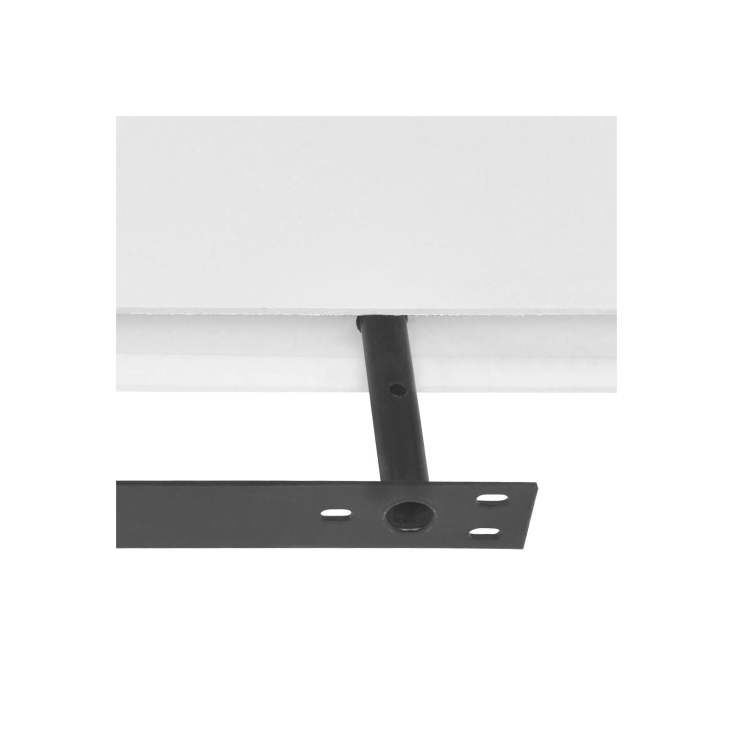 2 White MDF Floating Wall Display Shelves Book/DVD Storage