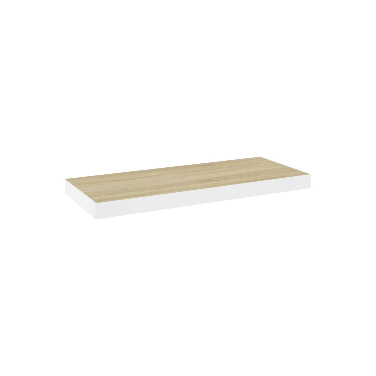 Étagère murale flottante VidaXL, chêne et blanc, MDF 23.6 x 9,3 x 1,5 po