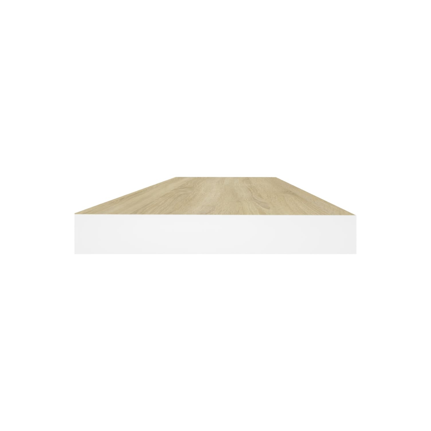 Étagère murale flottante VidaXL, chêne et blanc, MDF 23.6 x 9,3 x 1,5 po