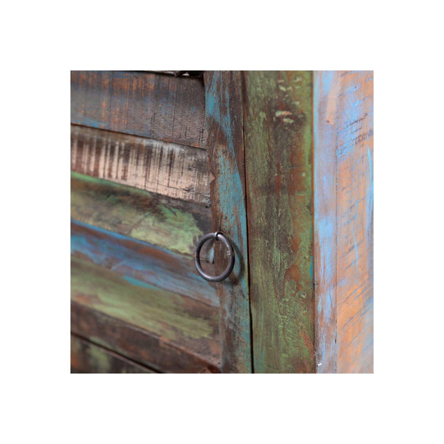 vidaXL End Table with 1 Drawer 1 Door Reclaimed Wood