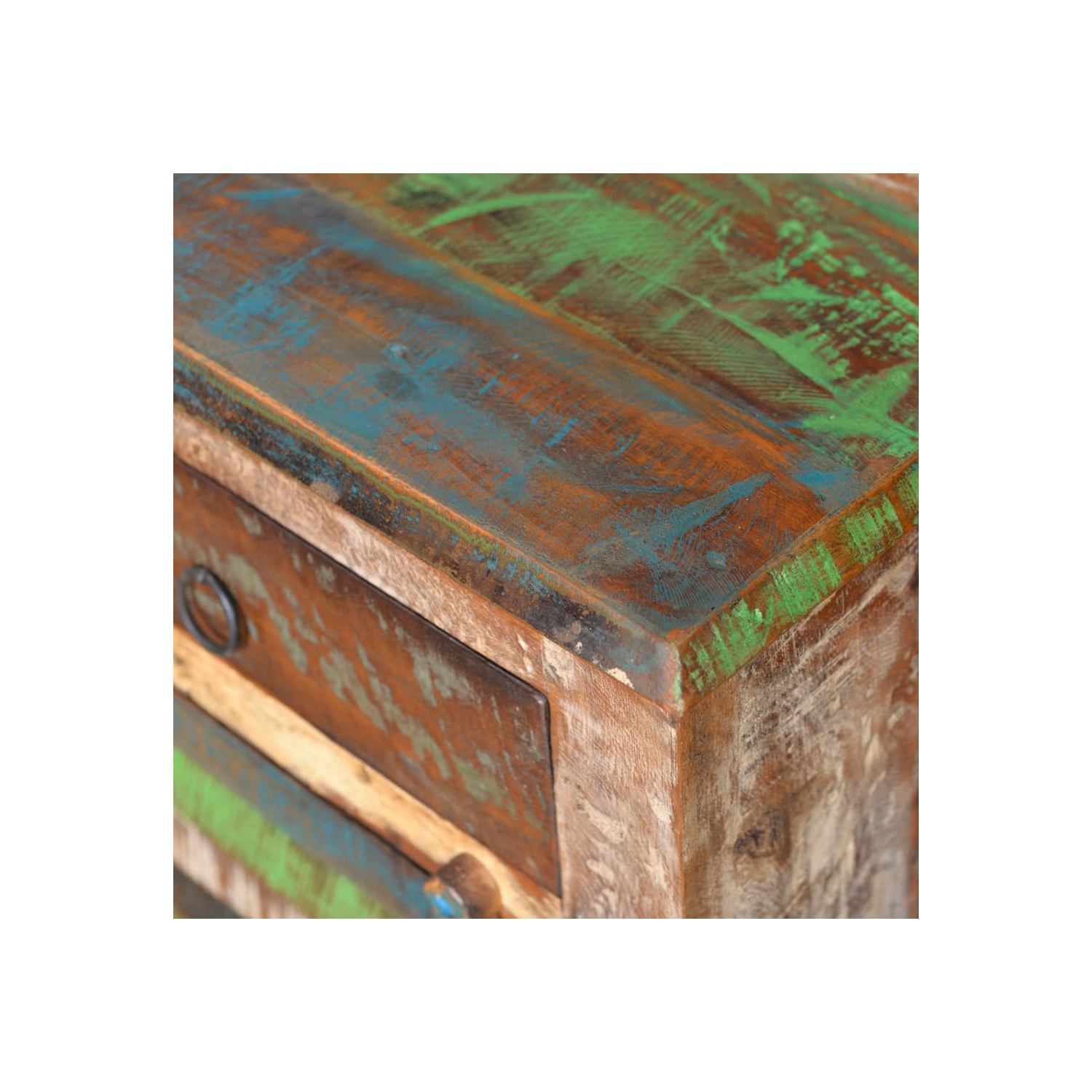 vidaXL End Table with 1 Drawer 1 Door Reclaimed Wood