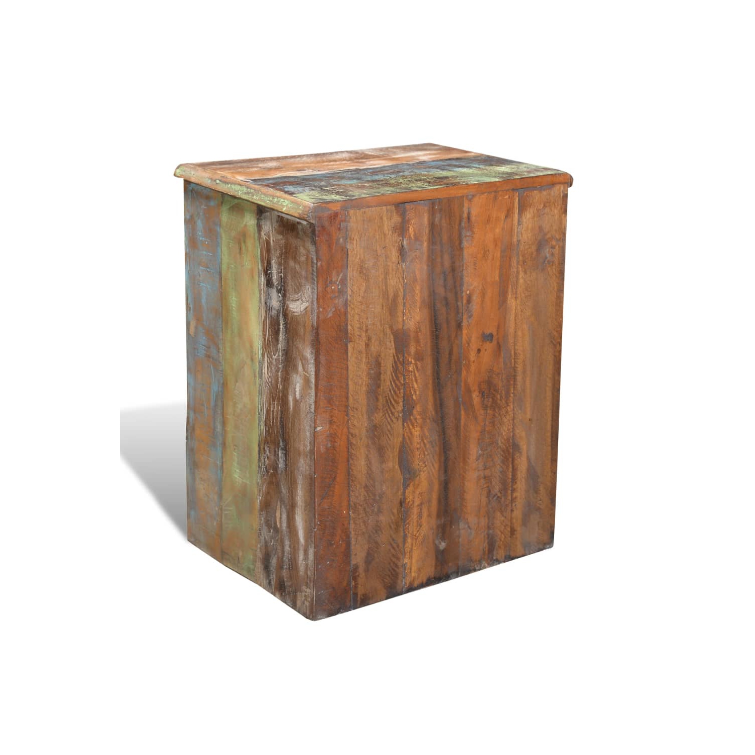 vidaXL End Table with 1 Drawer 1 Door Reclaimed Wood