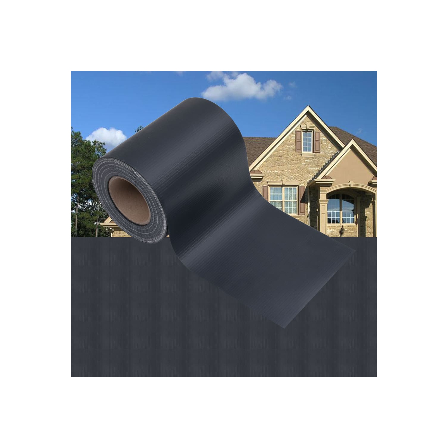 vidaXL Garden Privacy Screens 4 pcs PVC 114.8'x0.6' Matte Dark Gray