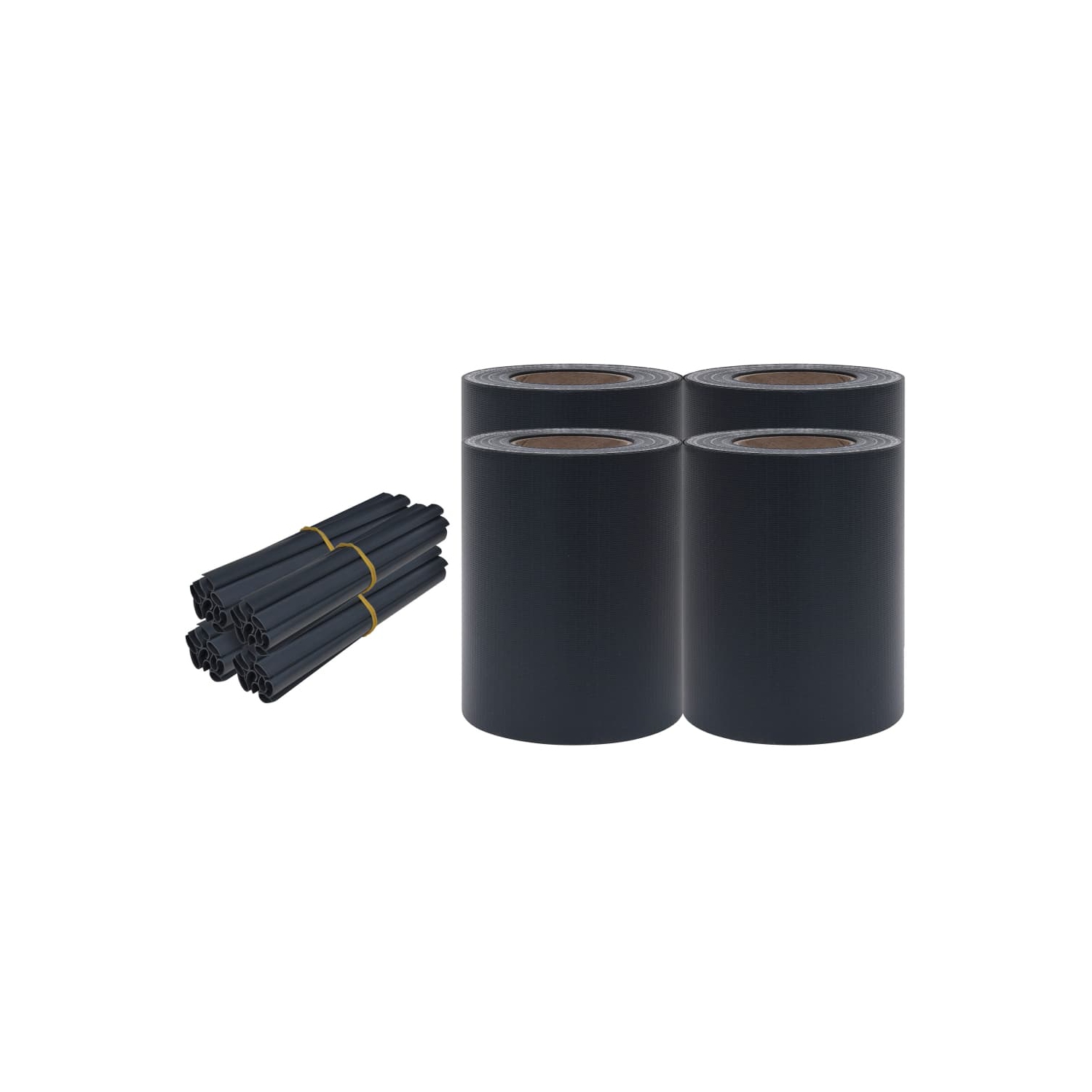 vidaXL Garden Privacy Screens 4 pcs PVC 114.8'x0.6' Matte Dark Gray