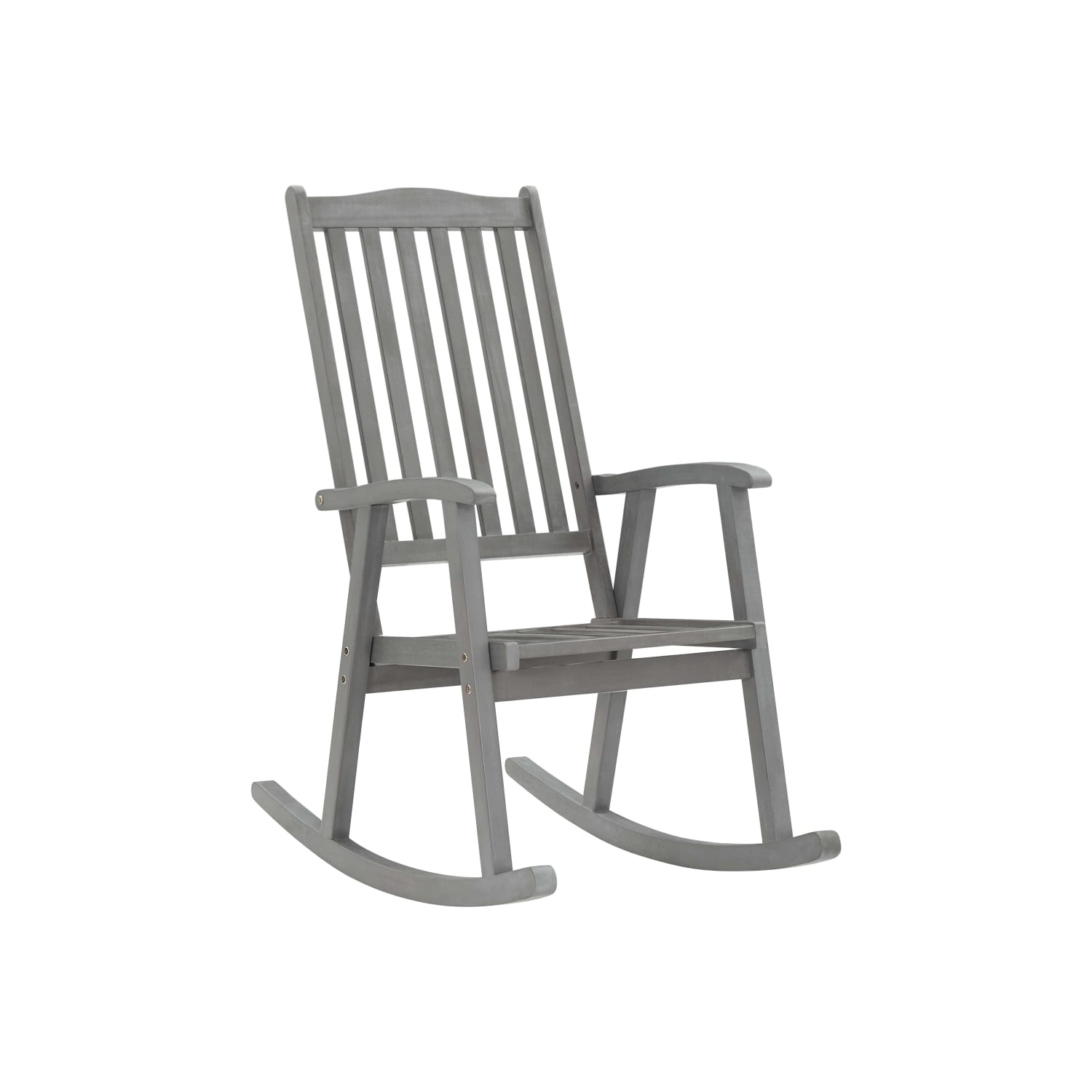 vidaXL Rocking Chair Gray Solid Acacia Wood