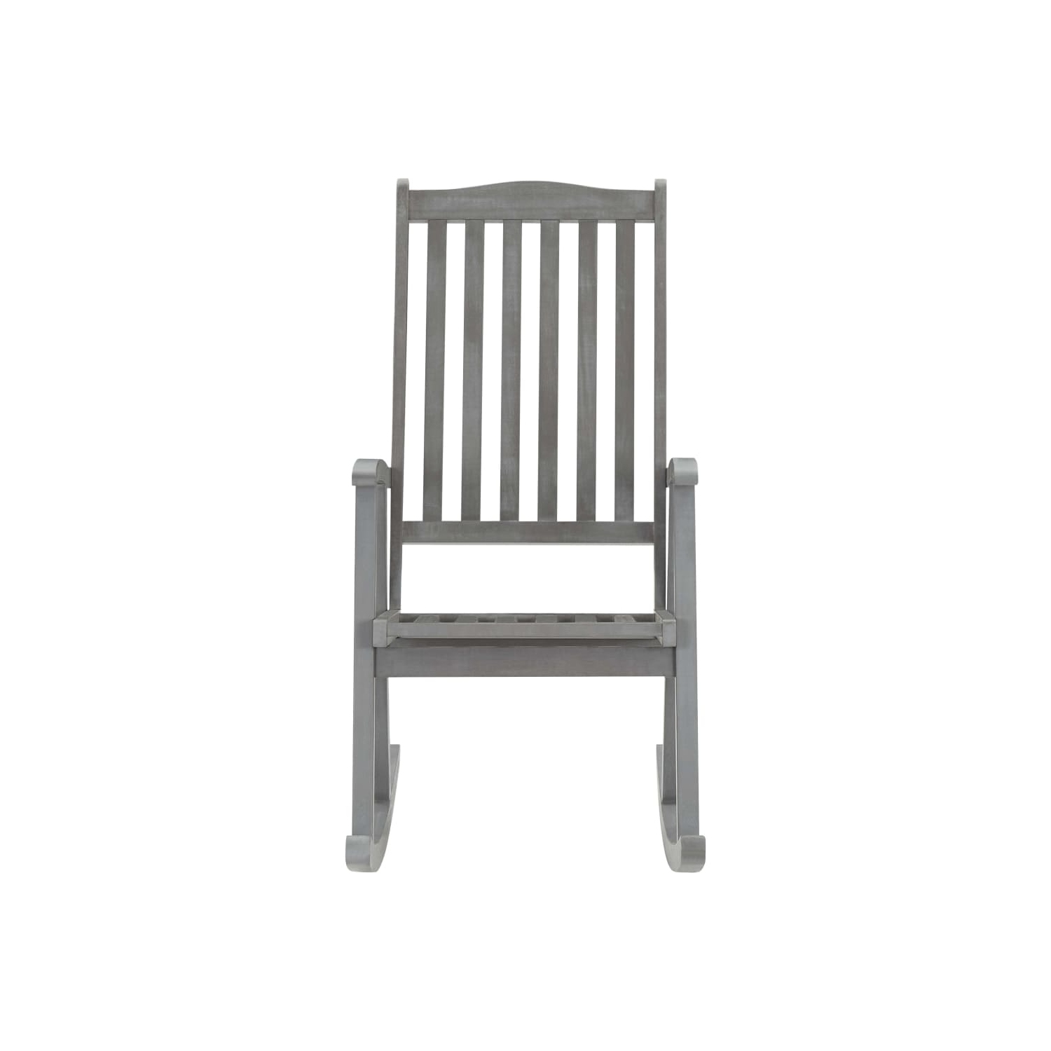 vidaXL Rocking Chair Gray Solid Acacia Wood