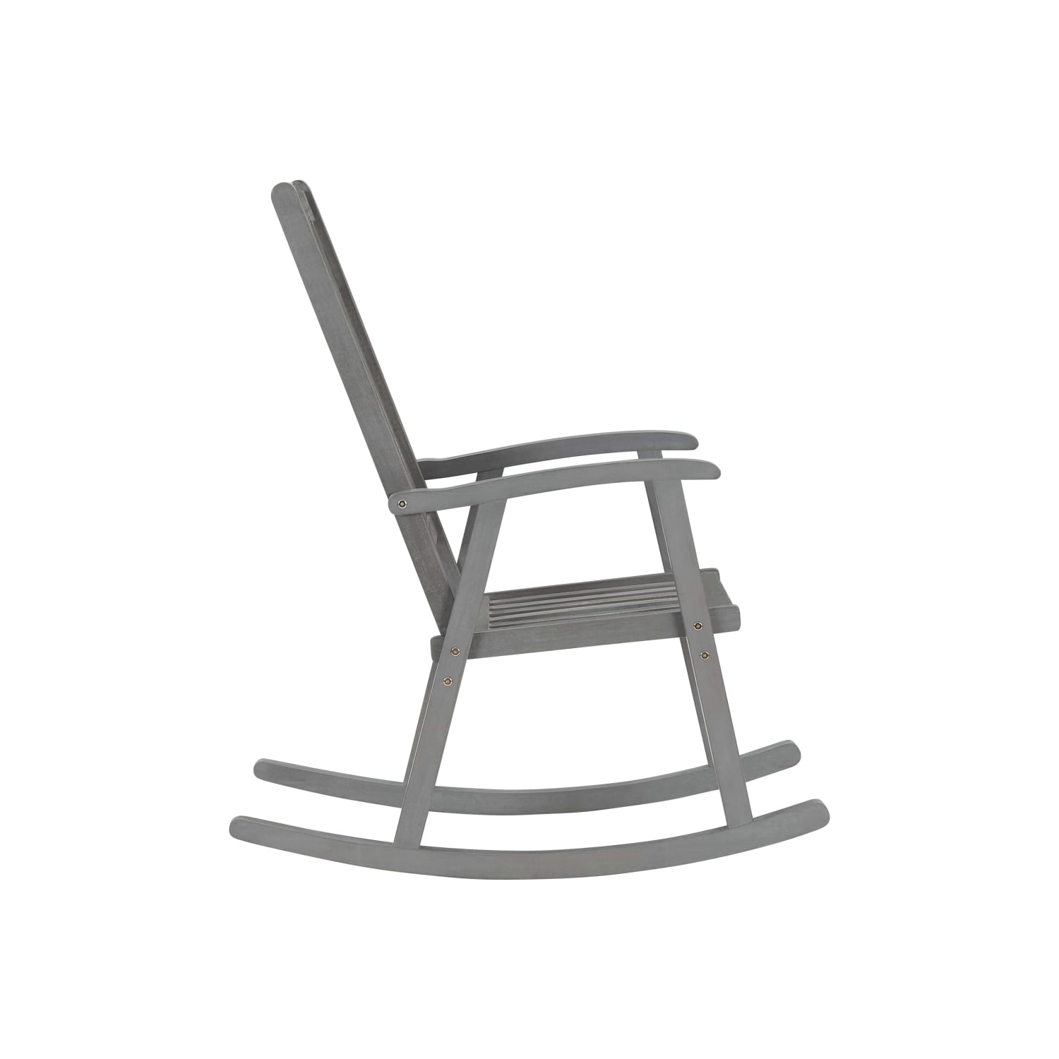 vidaXL Rocking Chair Gray Solid Acacia Wood