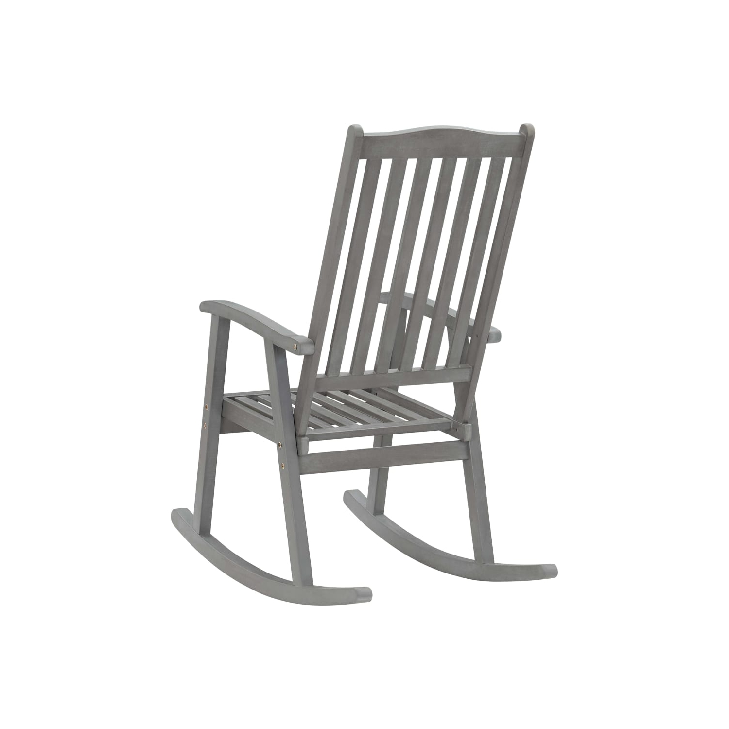 vidaXL Rocking Chair Gray Solid Acacia Wood