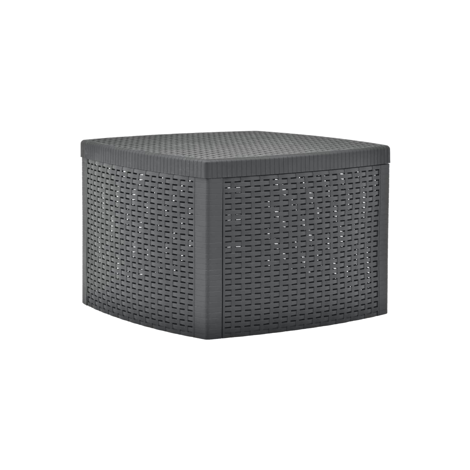 Table d'appoint en plastique anthracite de 21,3 x x21,3 x x14,4 po de vidaXL