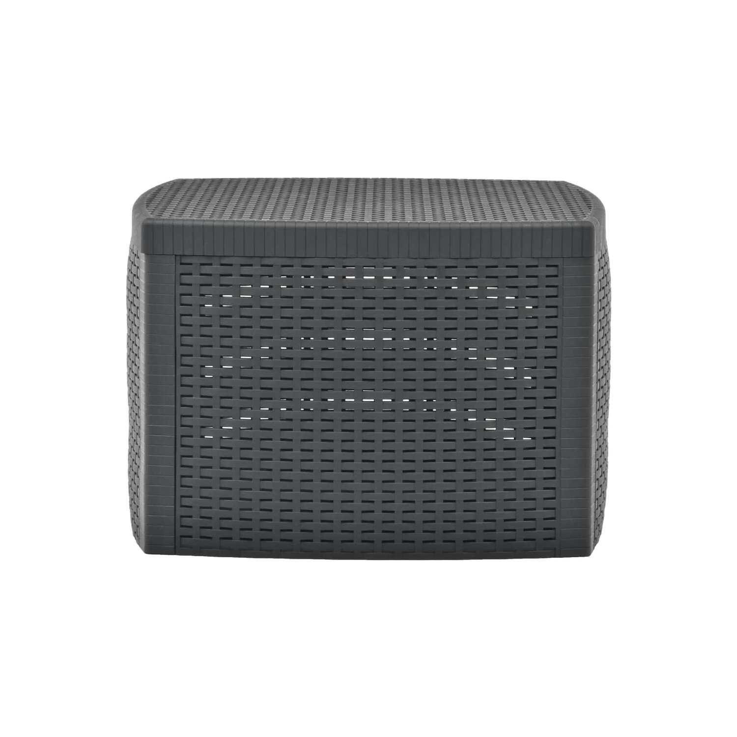 Table d'appoint en plastique anthracite de 21,3 x x21,3 x x14,4 po de vidaXL