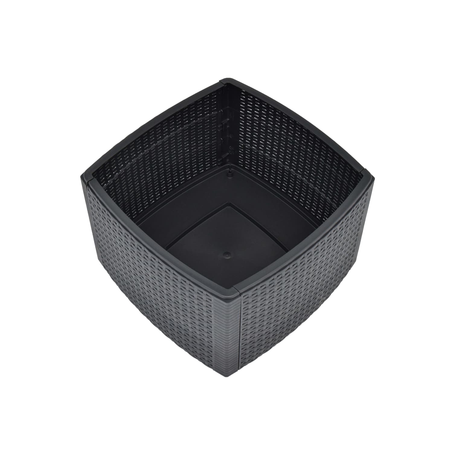 Table d'appoint en plastique anthracite de 21,3 x x21,3 x x14,4 po de vidaXL