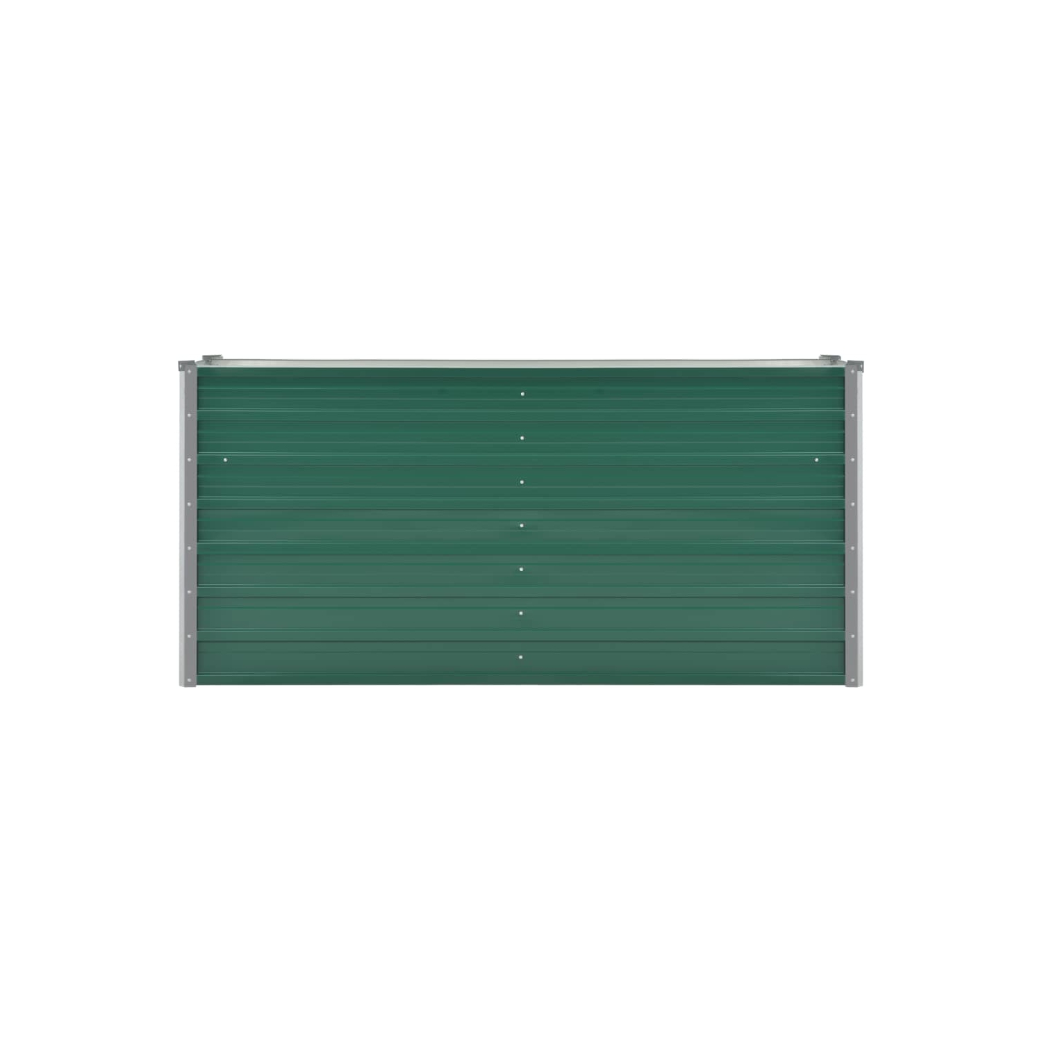 vidaXL Garden Raised Bed Galvanized Steel 63"x15.7"x31.3" Green